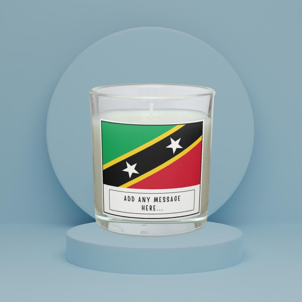 Saint Kitts and Nevis Personalised Candle | Flag of Saint Kitts | Saint Kitts and Nevis Flag | Custom Saint Kitts Gift | Saint Kitts Home Etsy
