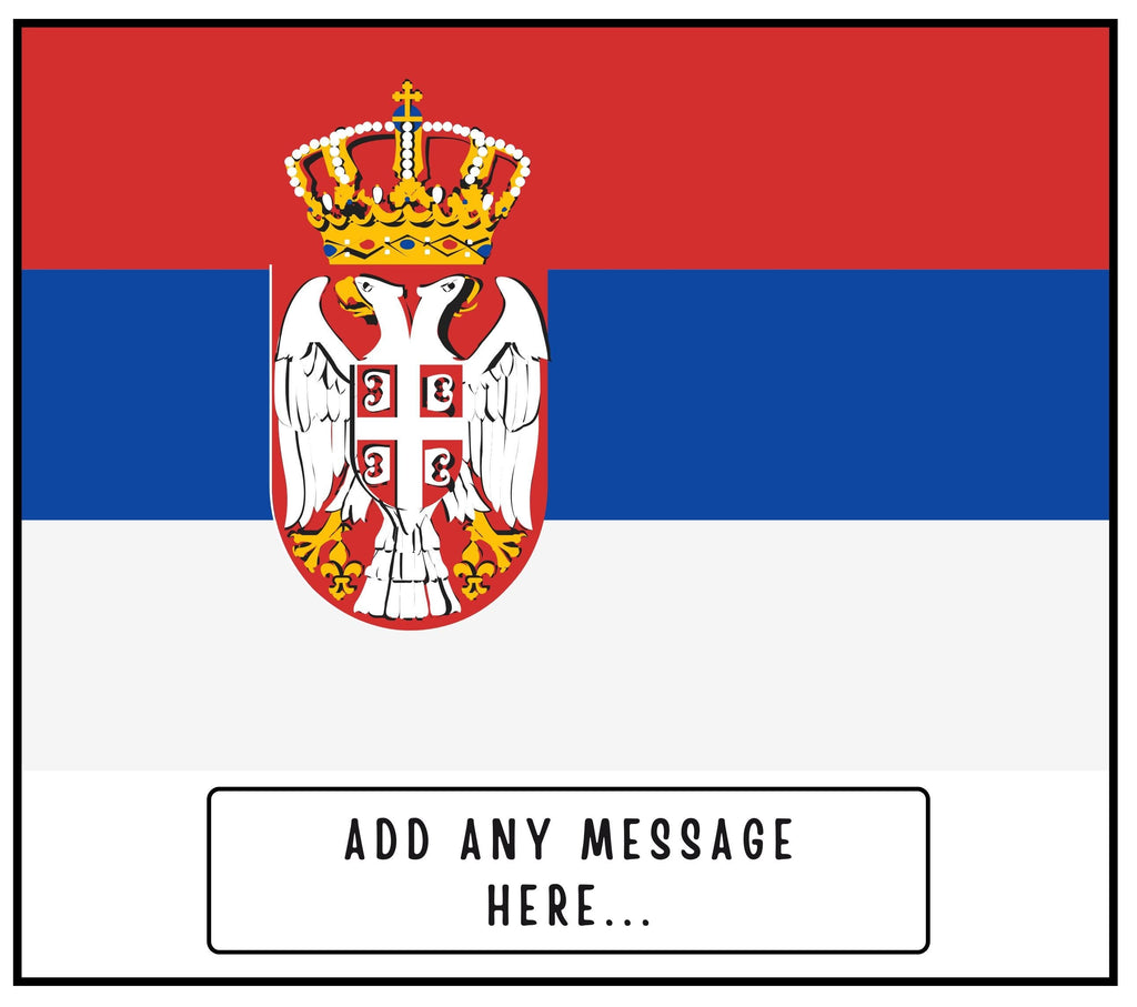 Serbia Personalised Candle | Flag of Serbia | Serbian Flag Candle | Gift for Serbian | Custom Serbian Message | Serbia Home Decor | Serbian Etsy