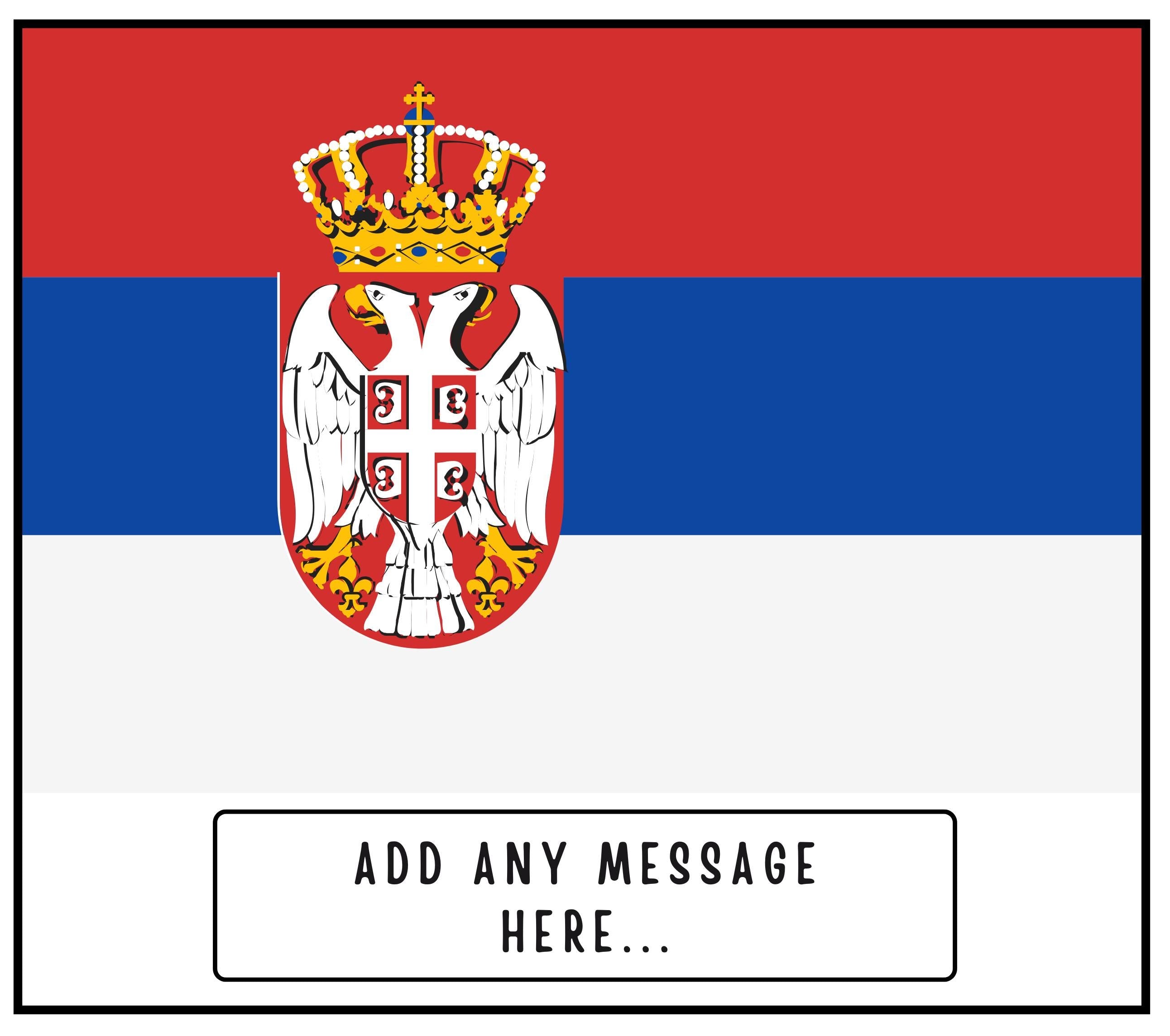 Serbia Personalised Candle | Flag of Serbia | Serbian Flag Candle | Gift for Serbian | Custom Serbian Message | Serbia Home Decor | Serbian Etsy