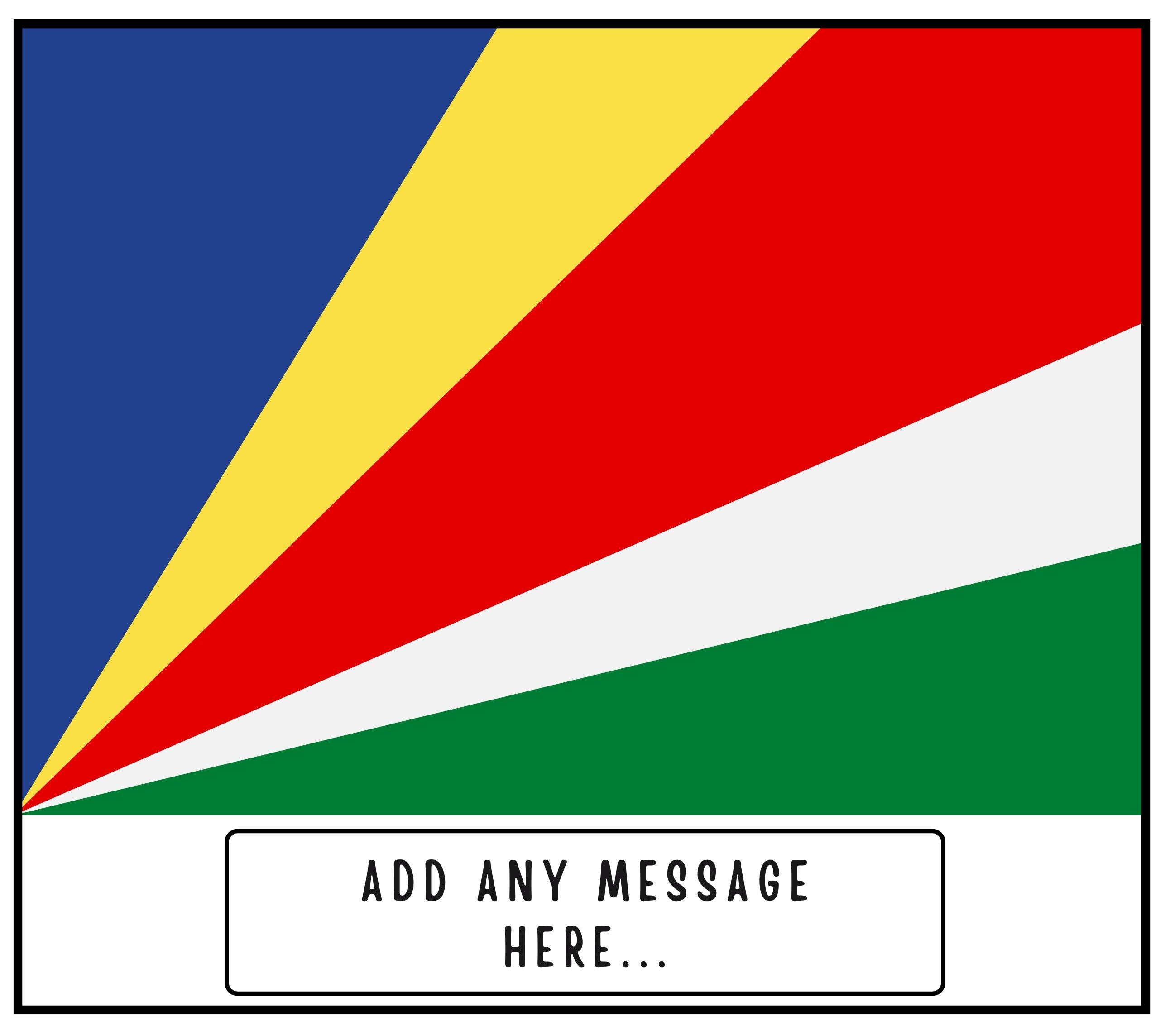 Seychelles Personalised Candle | Flag of Seychelles | Seychellois Flag Gift | Custom Seychelles Message | Seychelles Home Decor Candle Gift Etsy