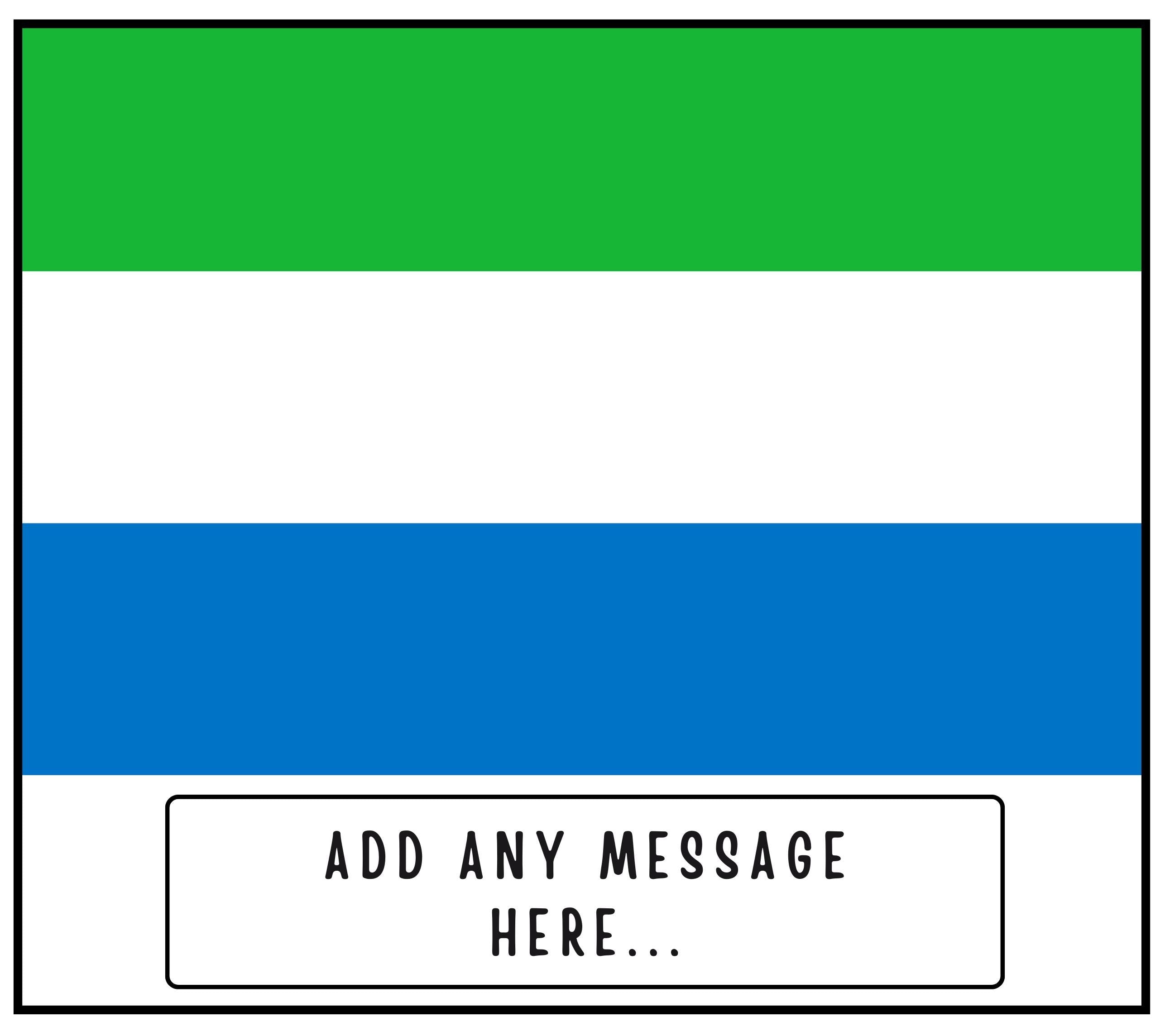 Sierra Leone Personalised Candle | Flag of Sierra Leone | Custom Sierra Leone Message | Gift for Sierra Leone | Sierra Leone Home Decor Gift Etsy