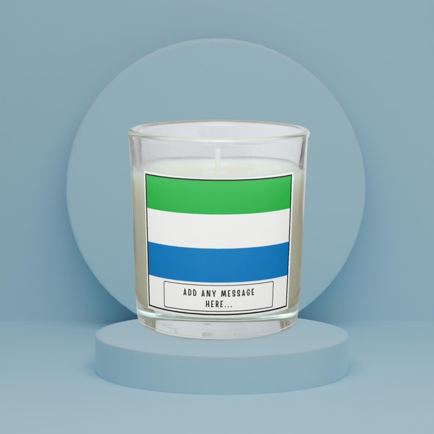 Sierra Leone Personalised Candle | Flag of Sierra Leone | Custom Sierra Leone Message | Gift for Sierra Leone | Sierra Leone Home Decor Gift Etsy