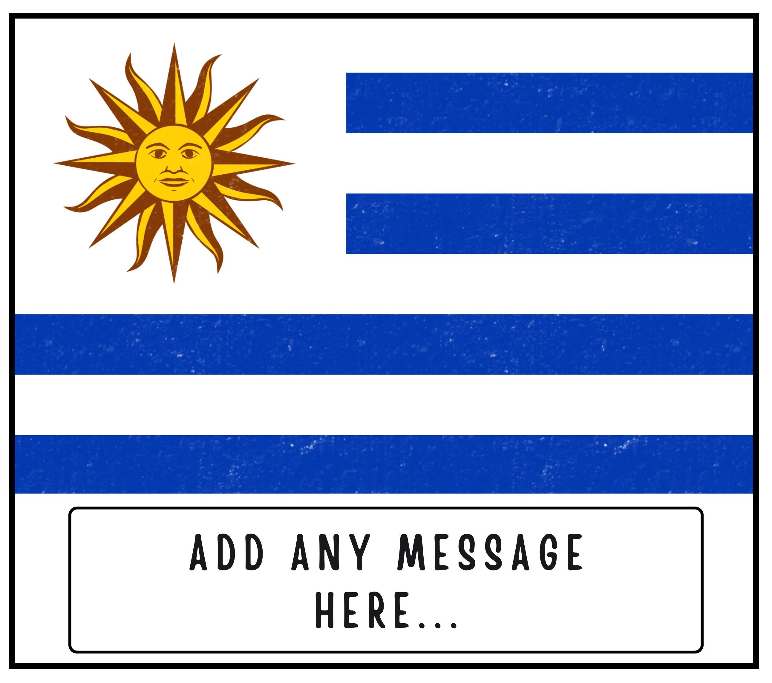 Uruguay Personalised Candle | Flag of Uruguay | Uruguayan Flag | Custom Uruguayan Message Gift | Uruguay Gift | Uruguayan Home Decor Candle Etsy