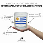 Uruguay Personalised Candle | Flag of Uruguay | Uruguayan Flag | Custom Uruguayan Message Gift | Uruguay Gift | Uruguayan Home Decor Candle Etsy
