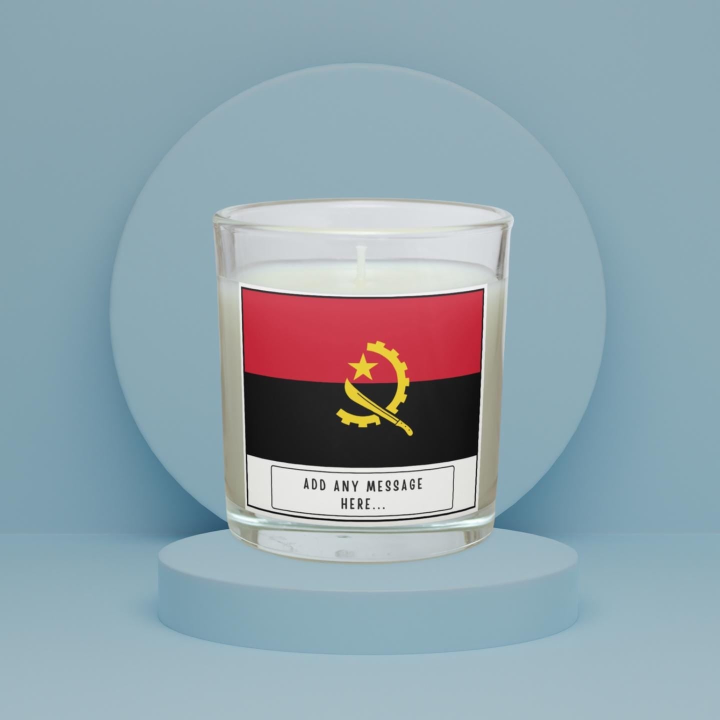 Angola Personalised Candle | Angola Flag Gift | Angolan Flag Gift | Custom Angola Gift | Gift for Angolan | Angola Home Decor | Angola Home Etsy