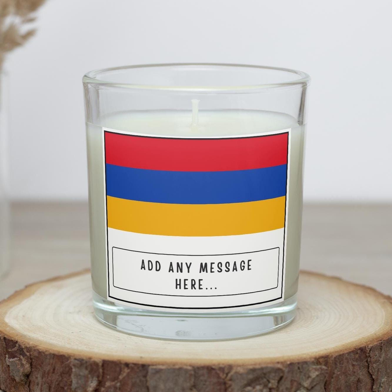 Armenia Personalised Candle | Armenia Flag | Armenian Flag Gift | Custom Armenia Message Gift | Gift for Armenian | Armenian Home Decor Gift Etsy