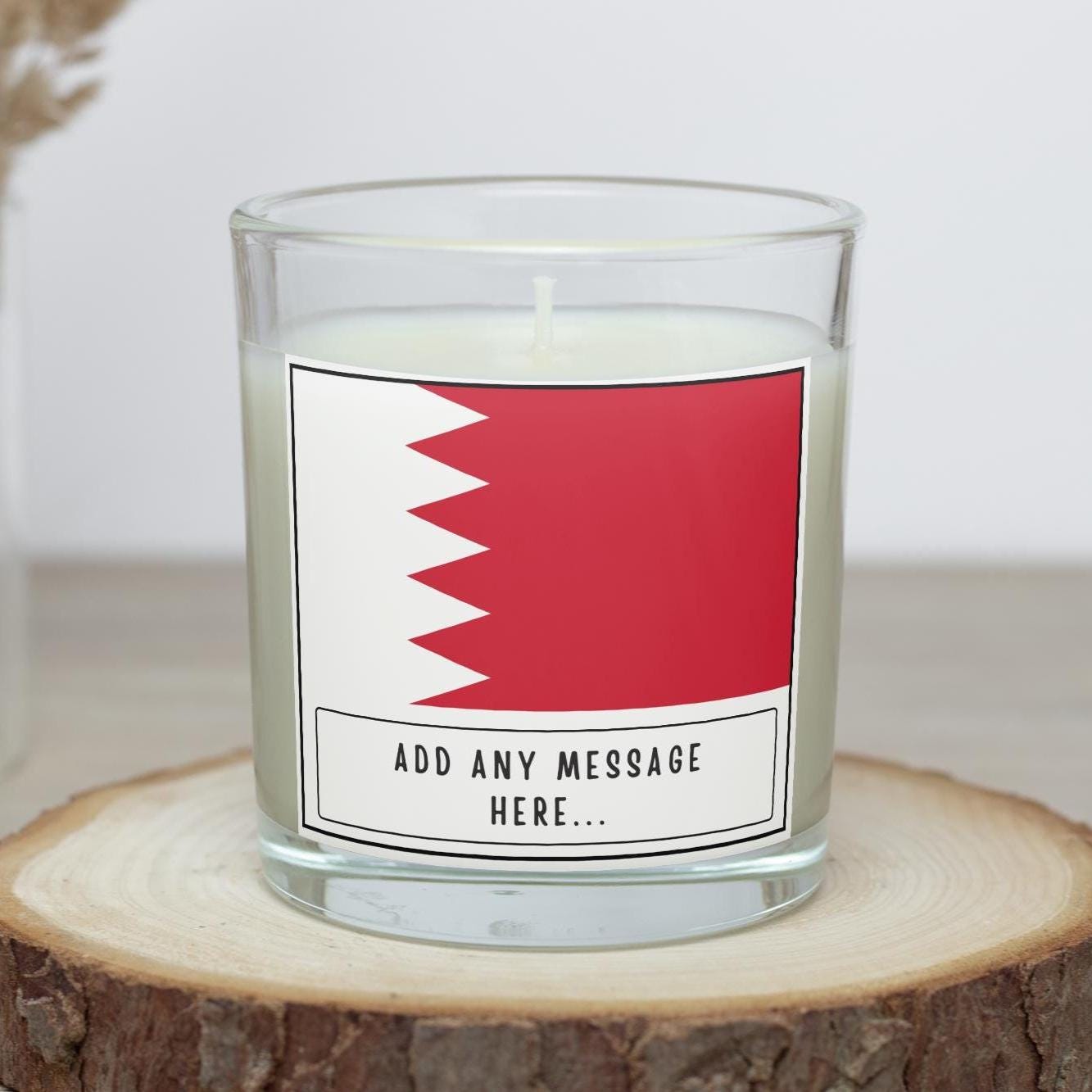 Bahrain Personalised Candle | Bahrain Flag Gift | Bahraini Flag | Custom Bahrain Message | Gift for Bahraini | Bahrain Home Decor Candle Etsy