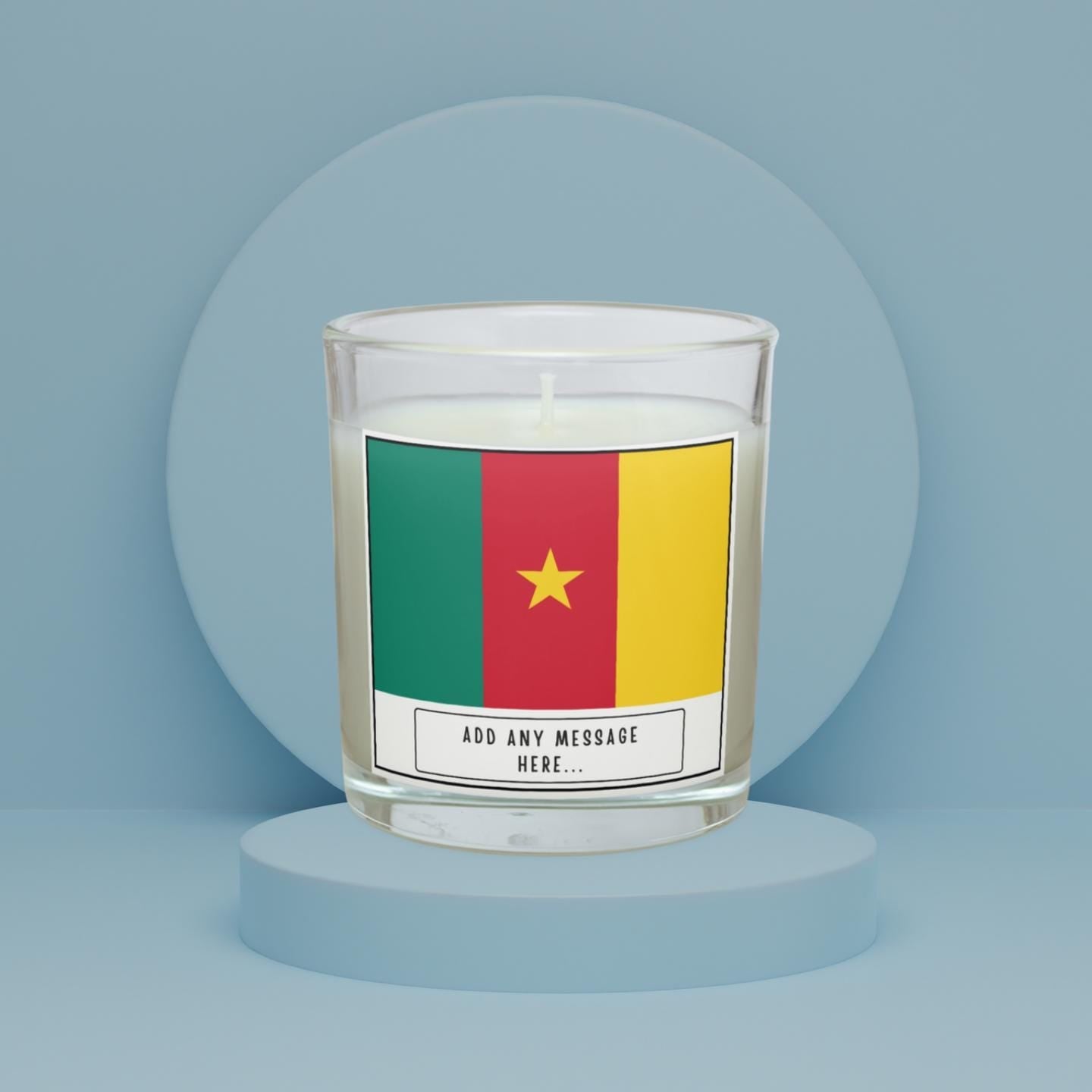 Cameroon Personalised Candle | Cameroon Flag | Cameroonian Flag Gift | Custom Gift for Cameroonian | Cameroon Home Decor | Custom Candle Etsy