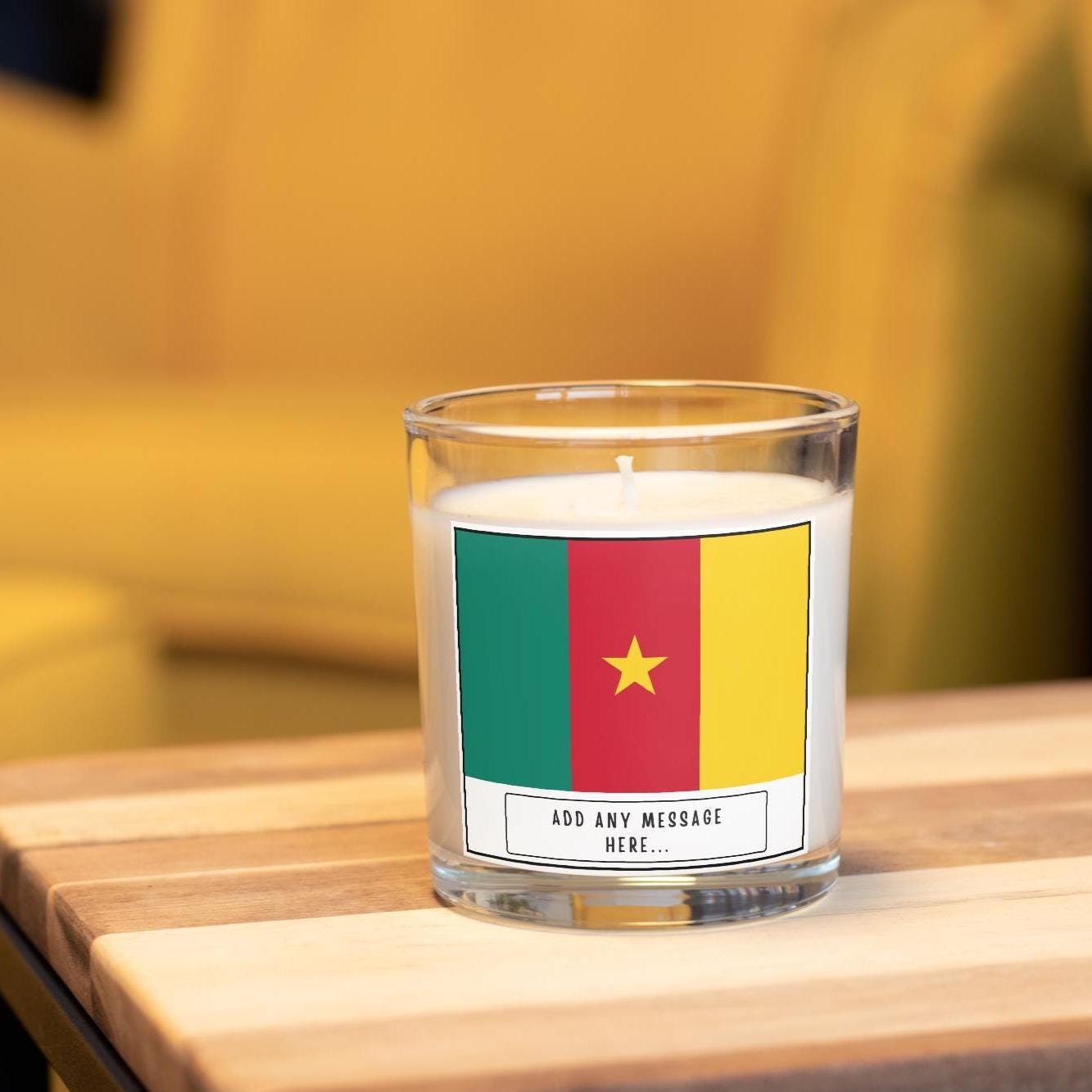 Cameroon Personalised Candle | Cameroon Flag | Cameroonian Flag Gift | Custom Gift for Cameroonian | Cameroon Home Decor | Custom Candle Etsy