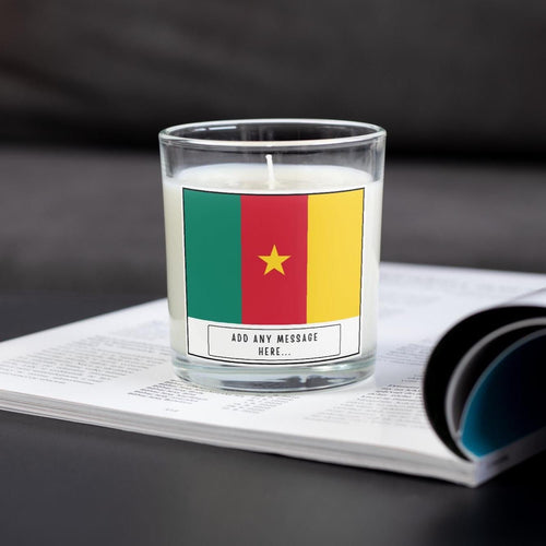 Cameroon Personalised Candle | Cameroon Flag | Cameroonian Flag Gift | Custom Gift for Cameroonian | Cameroon Home Decor | Custom Candle Etsy