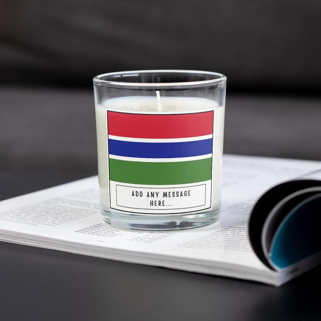 Gambia Personalised candle | Flag of Gambia | Gambian Flag | Custom Gambian Message | Gift for Gambian | Gambian Home Decor | Gambia Candle Etsy