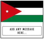 Jordan Personalised Candle | Flag of Jordan | Jordanian Flag | Custom Jordan Message | Gift for Jordanian | Jordan Home Decor | Jordan Gift Etsy