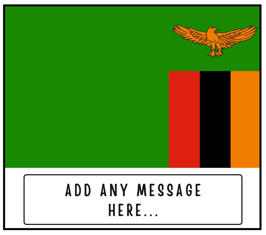 Zambia Personalised Candle | Flag of Zambia | Zambian Flag | Custom Message Zambian Candle | Gift for Zambian | Zambia Home Decor | Zambian Etsy