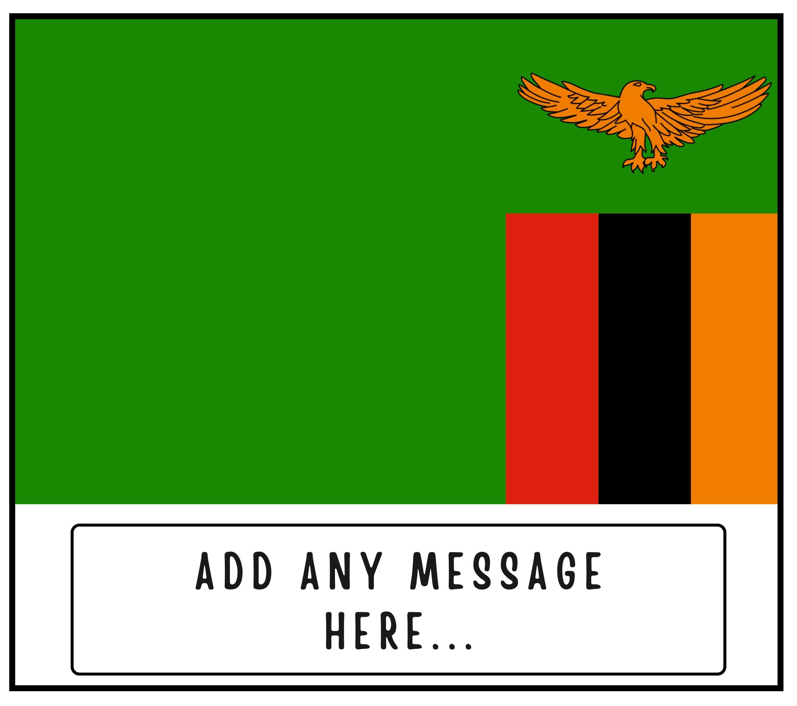 Zambia Personalised Candle | Flag of Zambia | Zambian Flag | Custom Message Zambian Candle | Gift for Zambian | Zambia Home Decor | Zambian Etsy