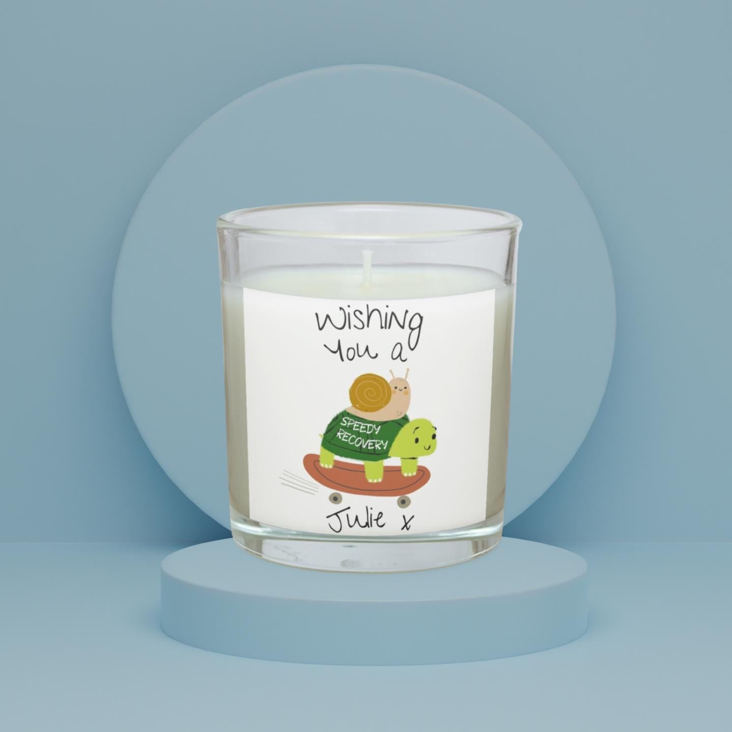 Speedy Recovery Candle | Get Well Soon Message Gift | Illness Recovery Personalised Candle | Thinking of You Gift | Feeling Unwell Candle Etsy