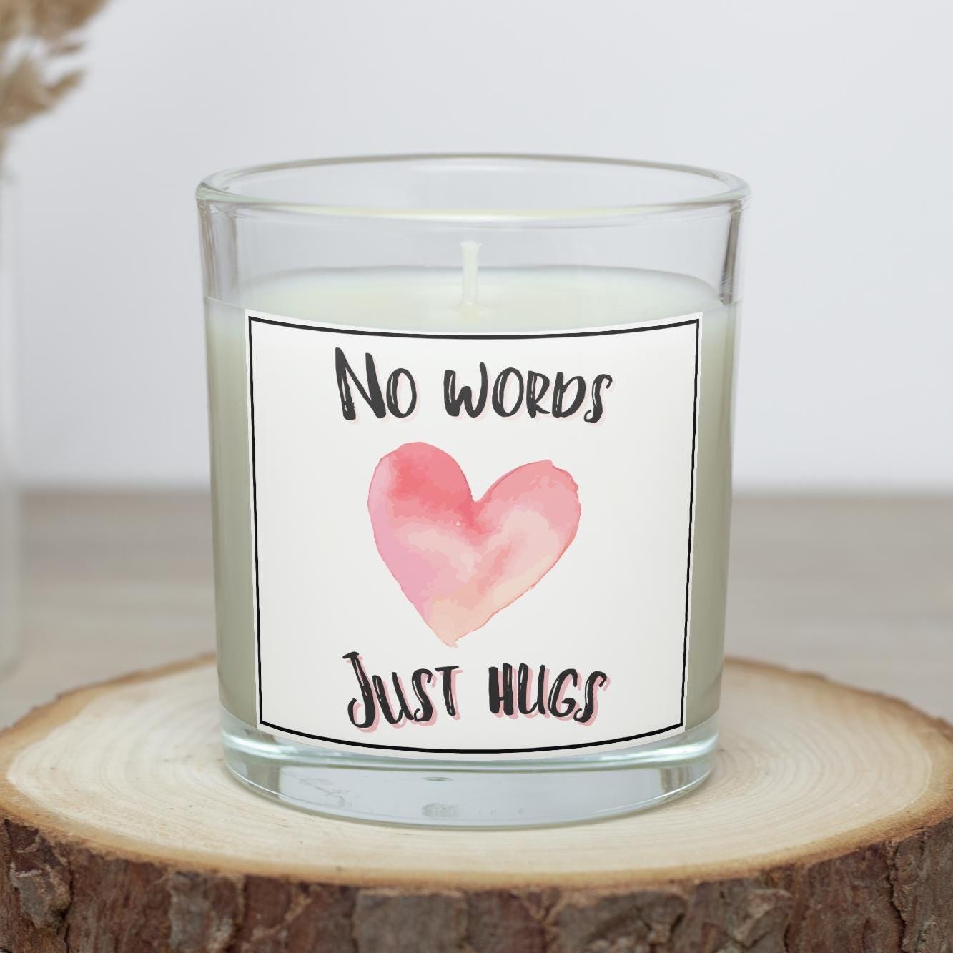 No Words Just Hugs Candle: Get Well Soon Soy Wax Gift Etsy
