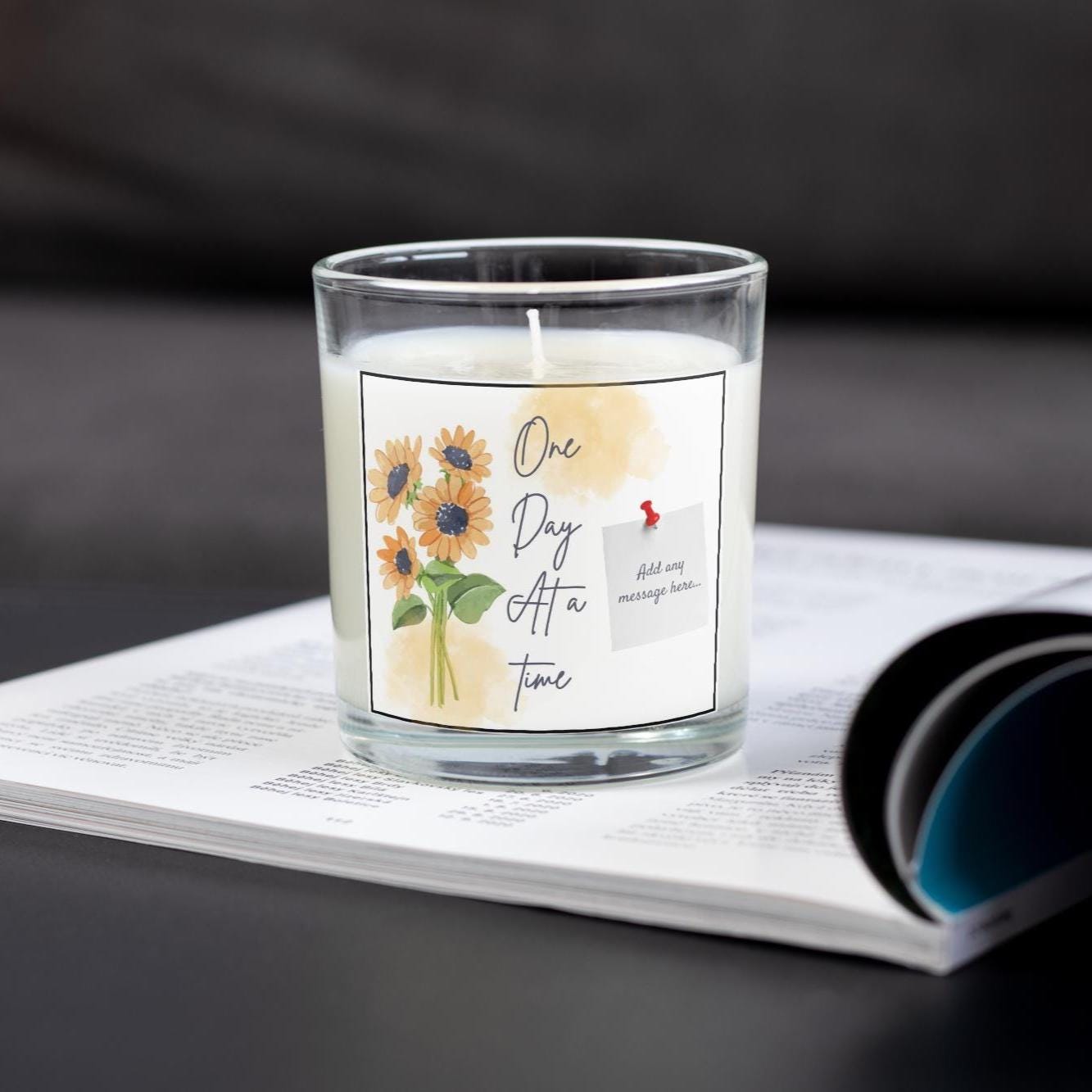 One Day at a Time Recovery Gift | Get Well Soon Message Candle | Thinking of You | Emotional Support Gift | Comfort Message Gift | Soy Wax Etsy