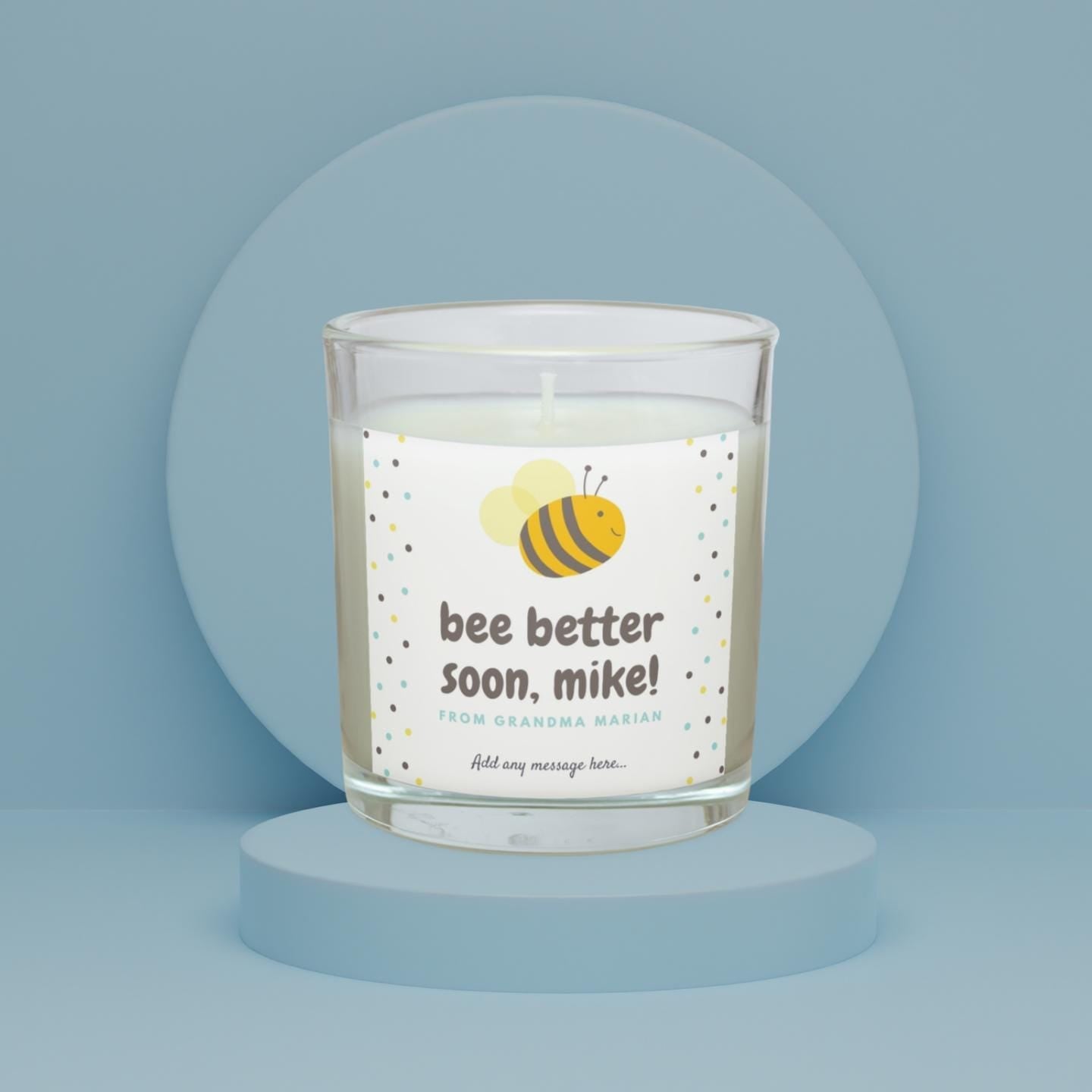 Get Better Soon Candle | Get well Soon Gift for Him | Get well Soon Message | Thinking of You Male | Illness Recovery | Sick Leave for Him Etsy