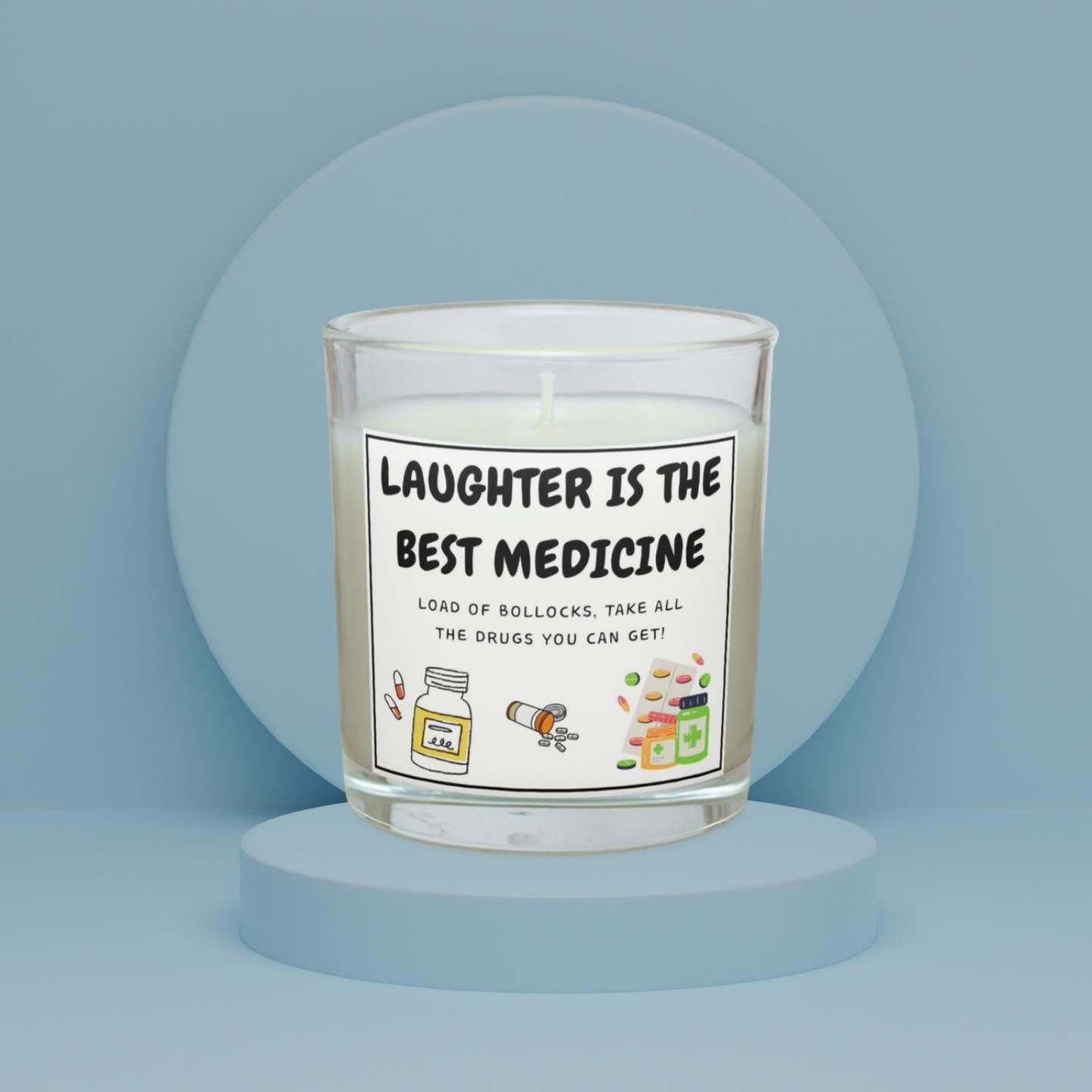 Funny Get Well Soon Recovery Gift | Funny Laughter Medicine | Thinking of You | Funny Get Well Soon Candle | Hospital Discharge Candle Gifts Etsy