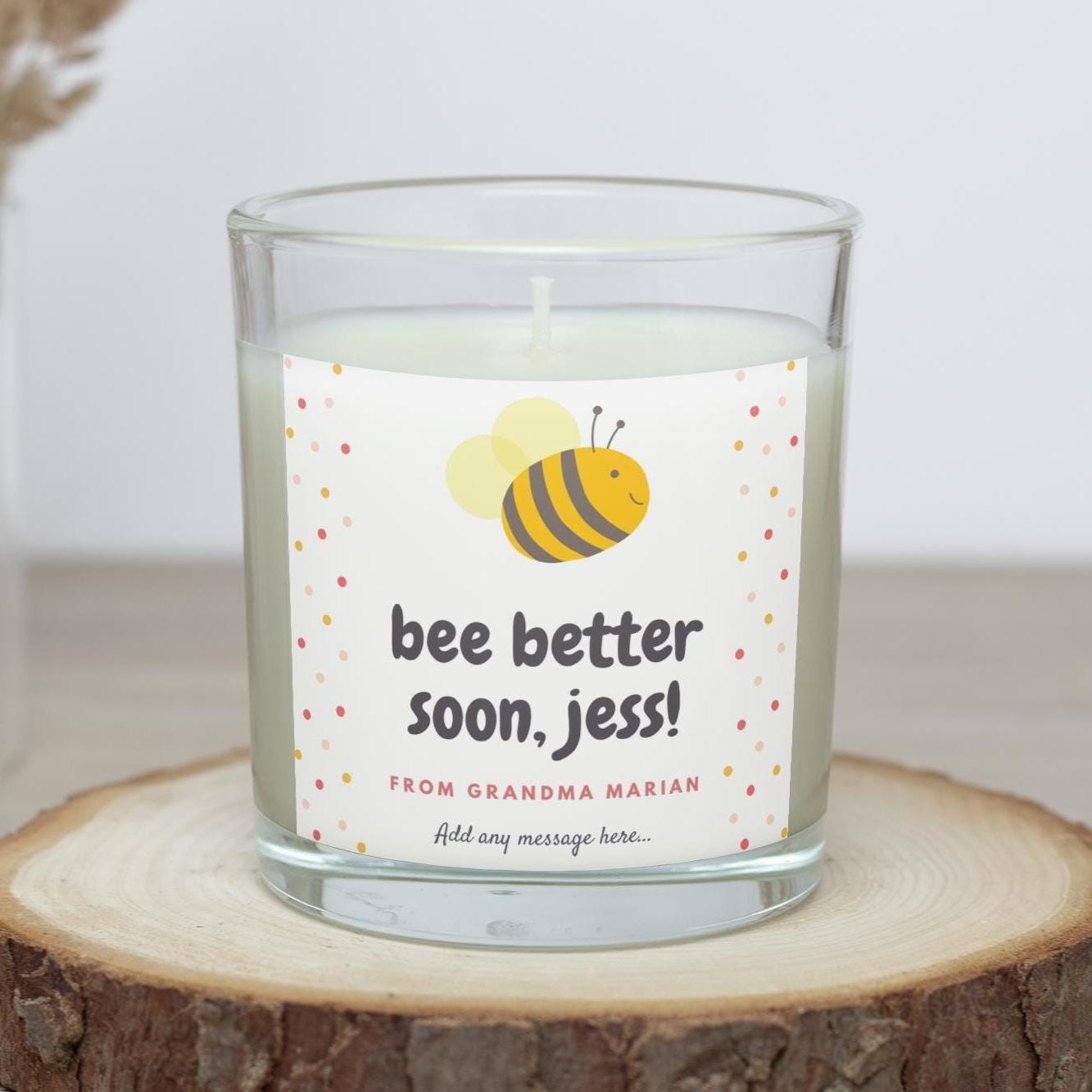 Bee Better Soon Candle | Get Well Gift for Her | Get Well Soon | Recovery Gift for Her | Thinking of You for Her | Sympathy Gift for Her Etsy