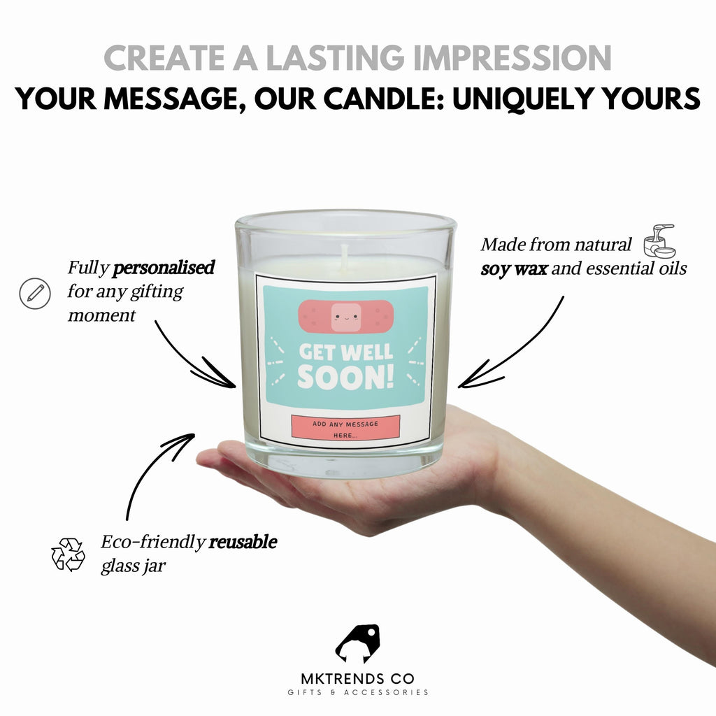 Get Well Soon Candle Gift for Her | Recovery Gift for Her | Sick Leave Gift | Get Well Mum | Sister | Auntie | Female Friend | Gift for Her Etsy