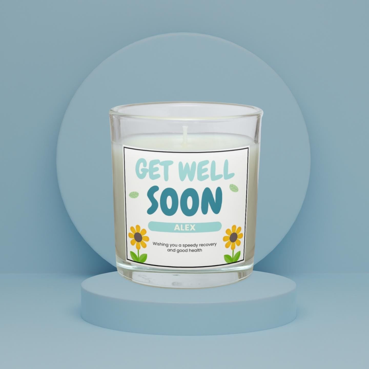 Get Well Soon Gift for Him | Personalised Get Well Candle | Support Gifts for Him | Thinking of You | Hospital Recovery Candle Gifts for Him Etsy