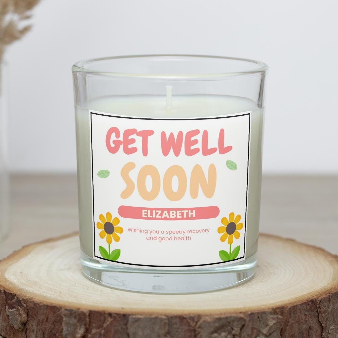 Thinking of You Gift for Her | Get Well Soon Candle | Illness Recovery Gift for Her | Thoughtful Message Gift for Her | Personalised Candle Etsy