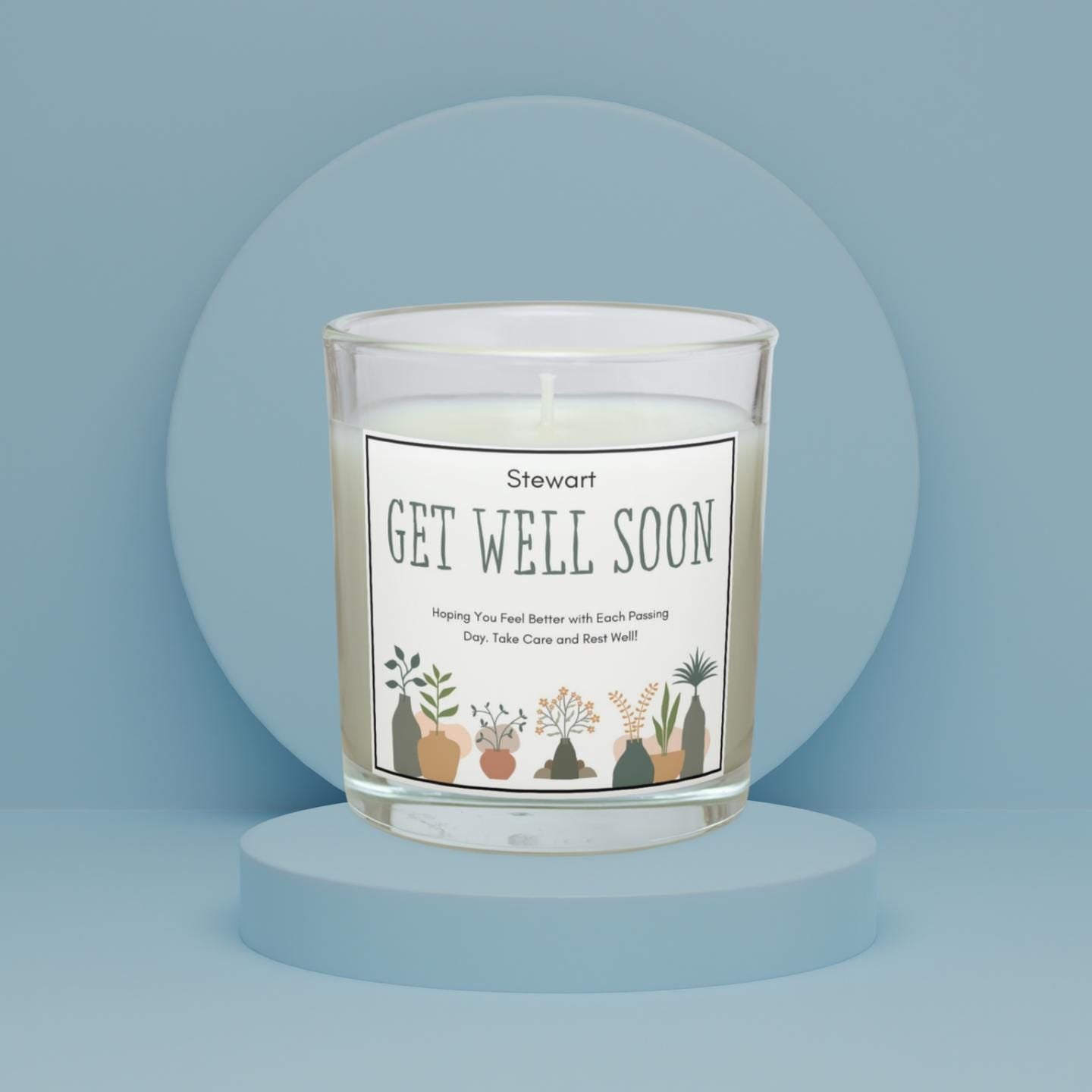 Get Well Soon Message Gifts | Get Better Soon Candle | Thoughtful Gifts for Him Her | Family | Friend Recovery Candle | Cheerful Get Well Etsy