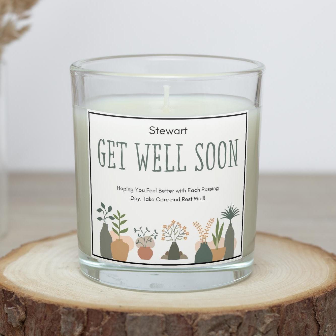 Get Well Soon Message Gifts | Get Better Soon Candle | Thoughtful Gifts for Him Her | Family | Friend Recovery Candle | Cheerful Get Well Etsy