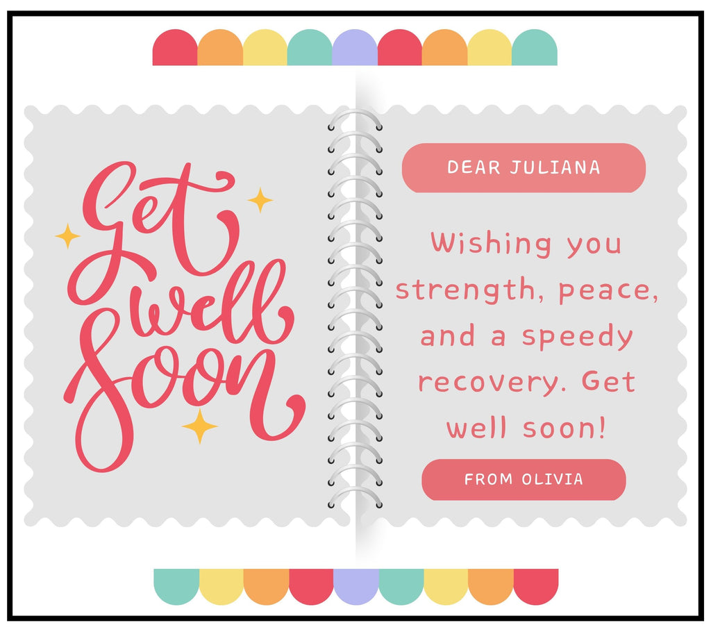 Custom Get Well Soon Message Gift for Her | Rainbow Design | Illness Recovery Candle | Custom Message Thinking of You | Get Better Soon Gift Etsy