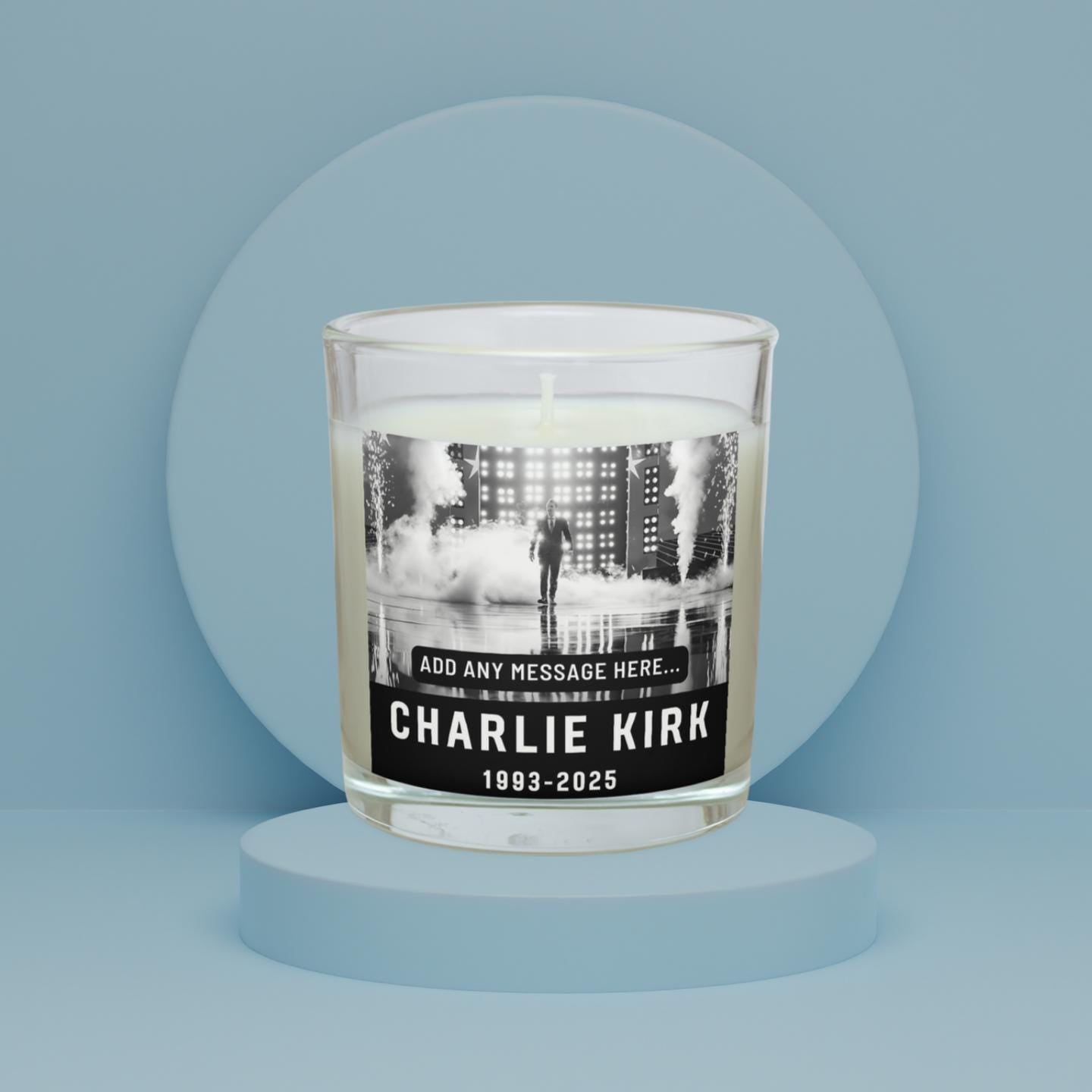 Charlie Kirk Remembrance Personalised Candle | In Memory of Charlie Kirk | Charlie Kirk Custom Message | Celebrate Charlie Kirk's Life Gift Etsy