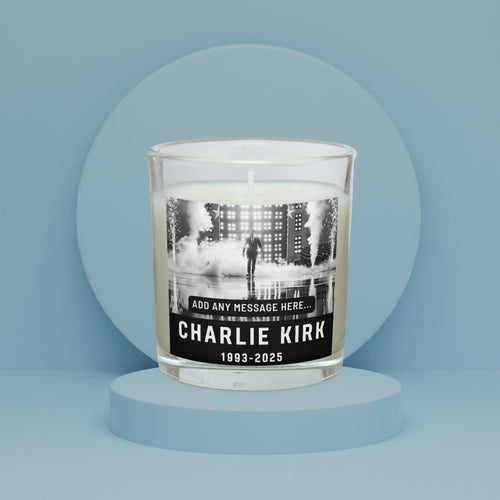 Charlie Kirk Remembrance Personalised Candle | In Memory of Charlie Kirk | Charlie Kirk Custom Message | Celebrate Charlie Kirk's Life Gift Etsy