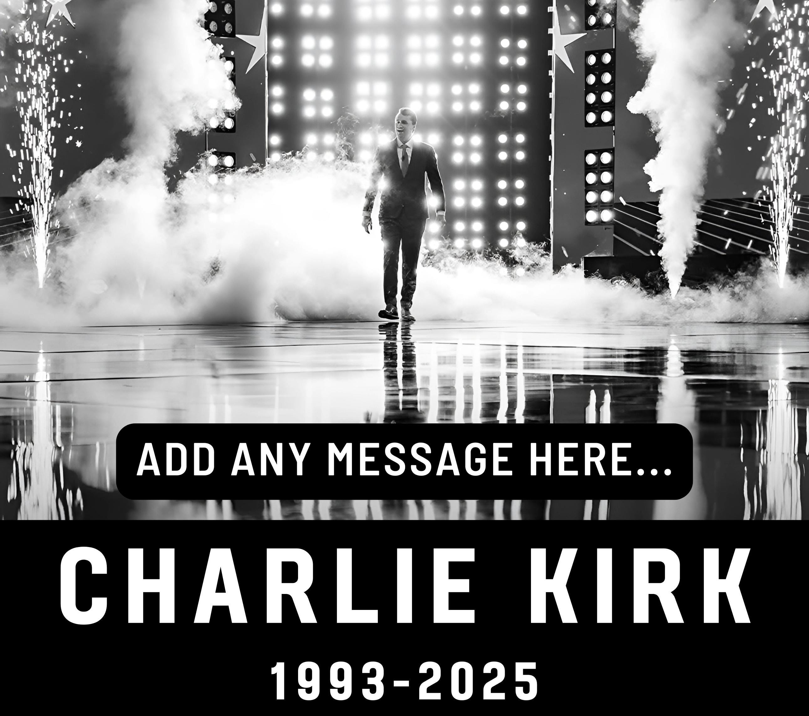 Charlie Kirk Remembrance Personalised Candle | In Memory of Charlie Kirk | Charlie Kirk Custom Message | Celebrate Charlie Kirk's Life Gift Etsy