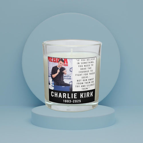 Charlie Kirk Inspirational Quote Personalised Candle | Custom Message Candle | Remembering Charlie Kirk | Celebration of Life Charlie Kirk Etsy