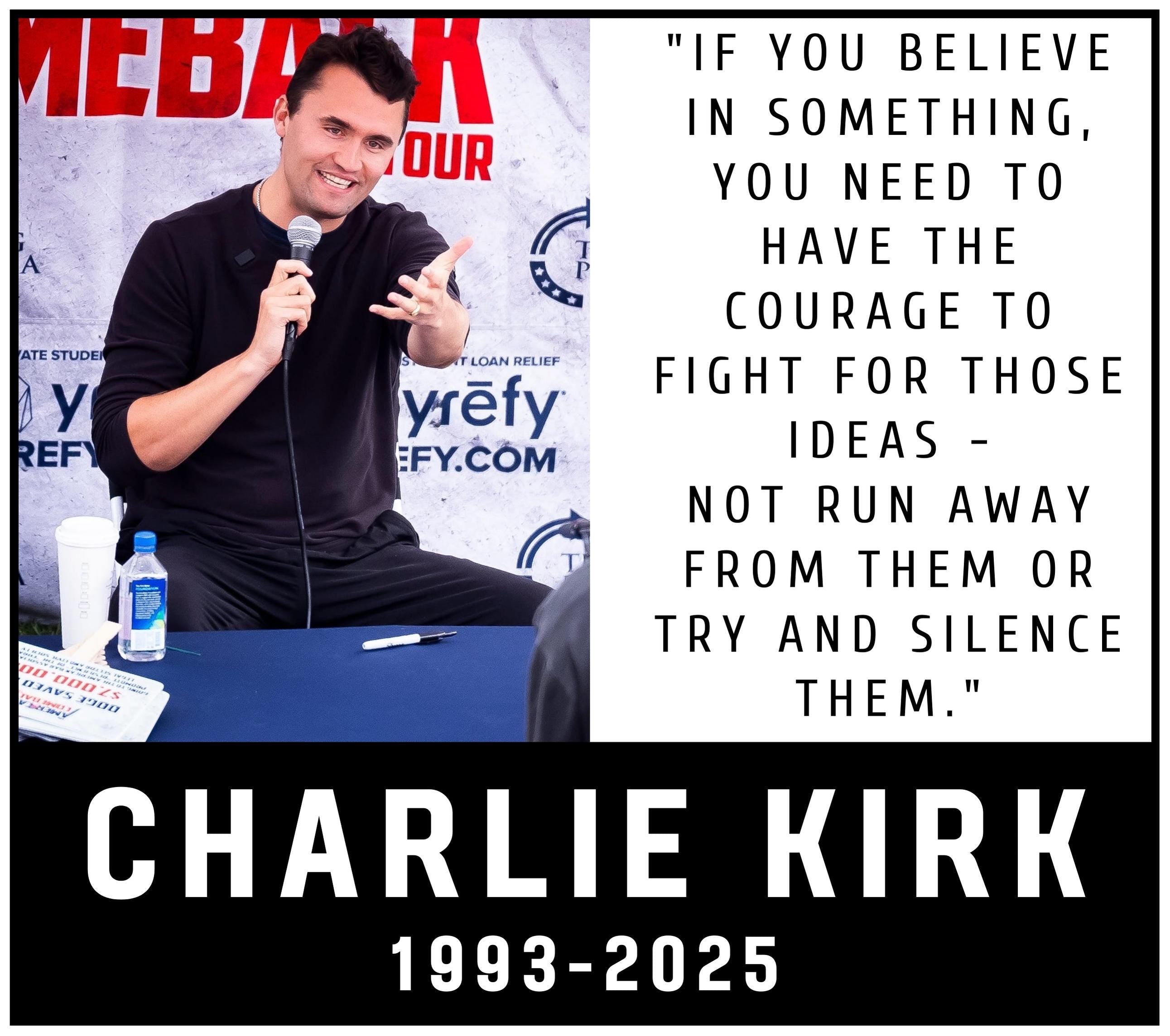 Charlie Kirk Inspirational Quote Personalised Candle | Custom Message Candle | Remembering Charlie Kirk | Celebration of Life Charlie Kirk Etsy