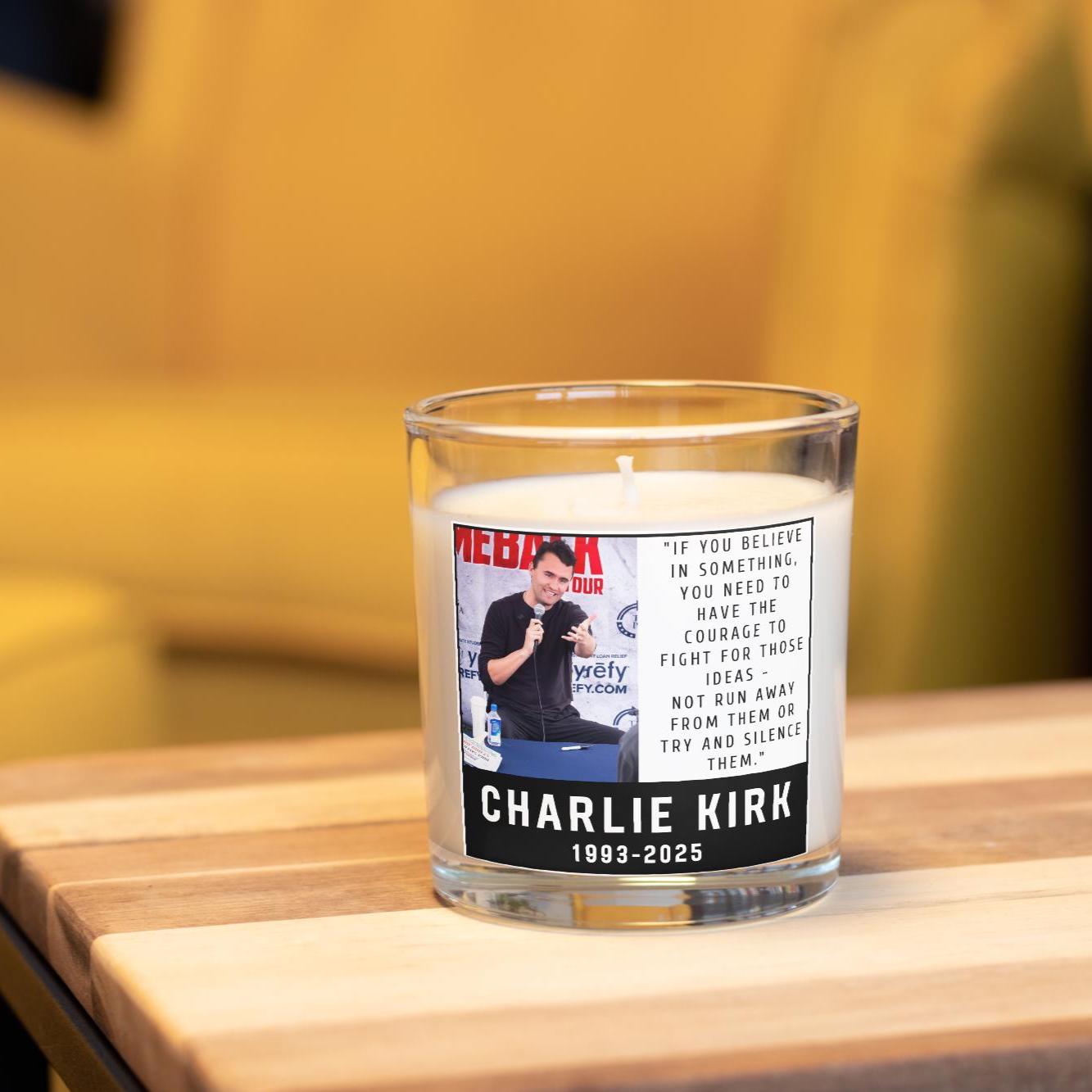 Charlie Kirk Inspirational Quote Personalised Candle | Custom Message Candle | Remembering Charlie Kirk | Celebration of Life Charlie Kirk Etsy