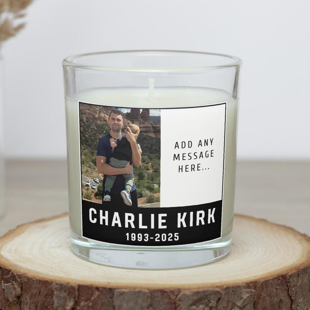 Any Message Charlie Kirk Personalised Candle | Remembering Charlie Kirk | Custom Charlie Kirk Candle Gift | Personalised Photo Tribute Gift Etsy