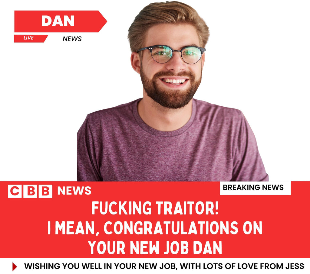 Funny New Job Candle Gift: Novelty News Photo Message New Job Gift | Personalised Leaving Gift Etsy