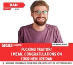 Funny New Job Candle Gift: Novelty News Photo Message New Job Gift | Personalised Leaving Gift Etsy