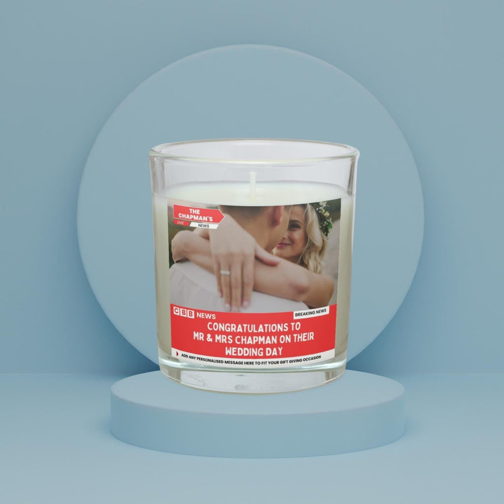 Congratulation on your Wedding Day Candle: Funny Custom Photo Message Soy Wax Candle Etsy