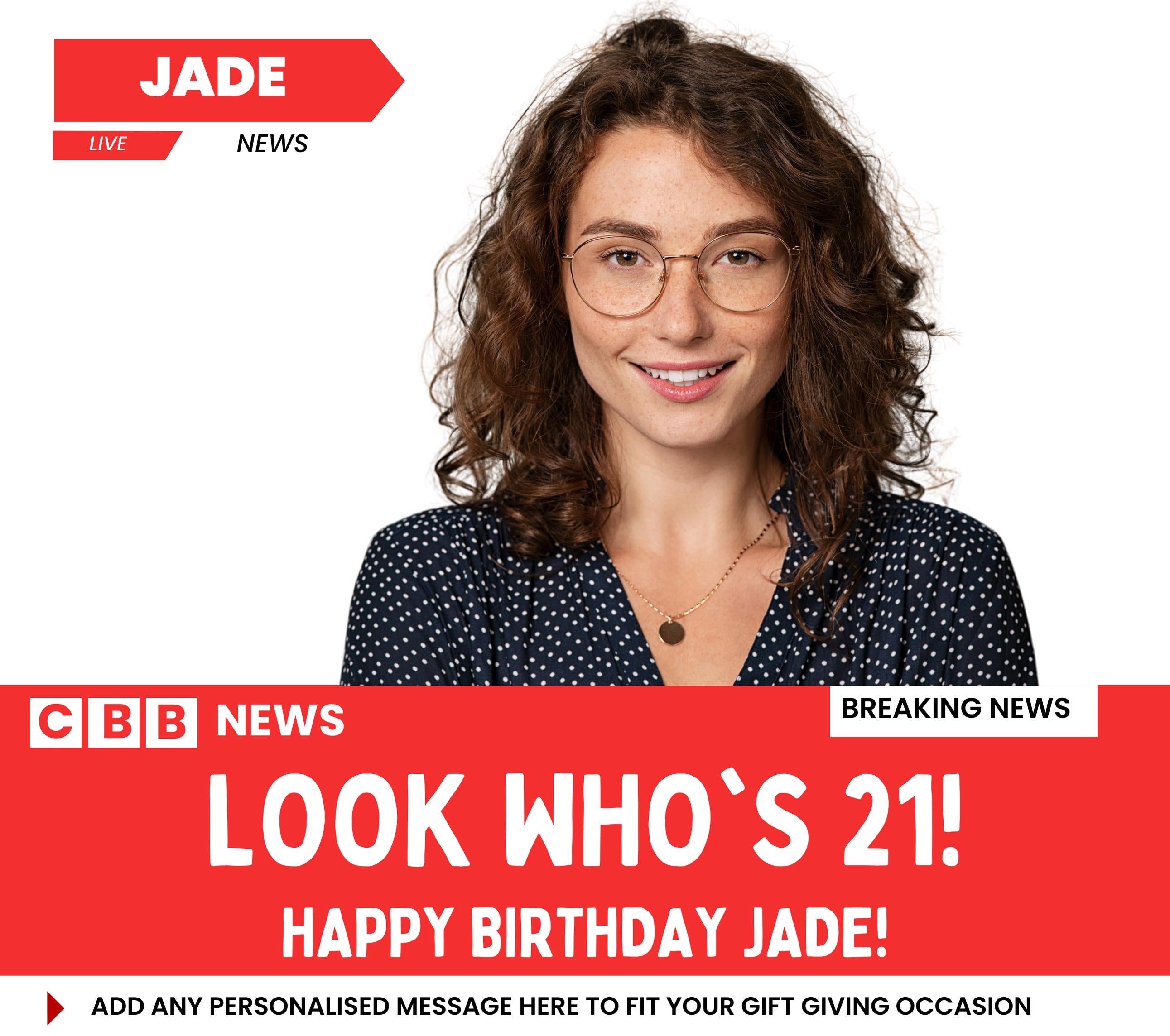 21st Birthday Personalised Candle | Novelty News Style Photo Message Gift | Happy 21st Birthday Soy Wax Candle Etsy