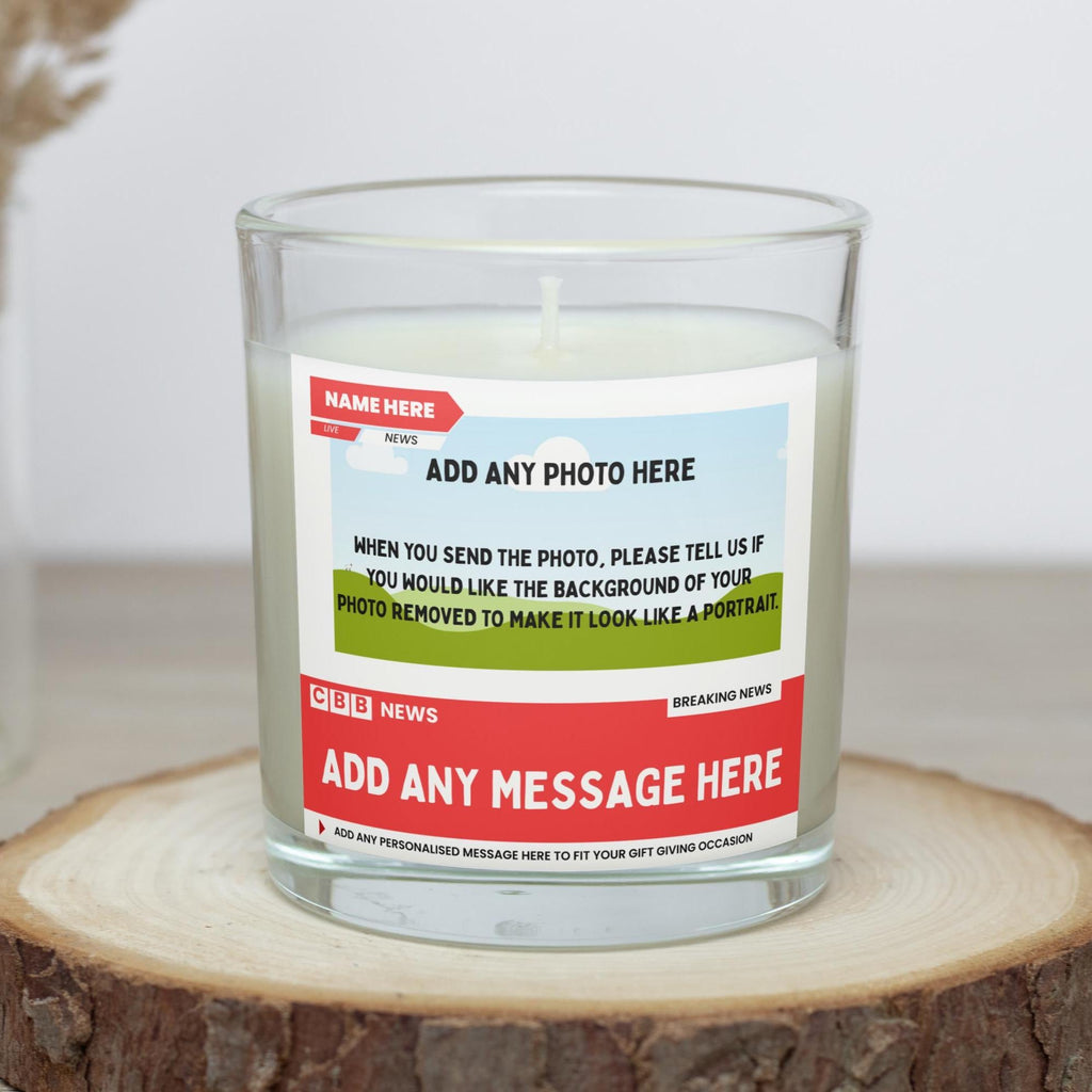 21st Birthday Personalised Candle | Novelty News Style Photo Message Gift | Happy 21st Birthday Soy Wax Candle Etsy