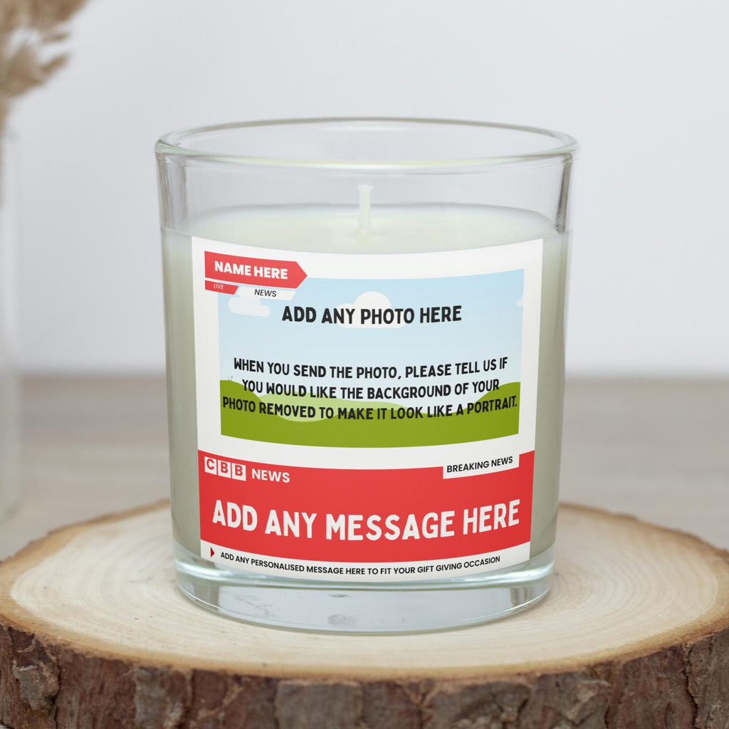 Happy 50th Birthday Personalised Soy Wax Candle | Funny News Style 50th Birthday Gift | 50thBirthday Photo & Message Candle Etsy