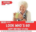 Happy 60th Birthday Soy Wax Candle | Funny 60th Birthday News Style Gift | Custom Photo Message 60th Birthday Candle Etsy