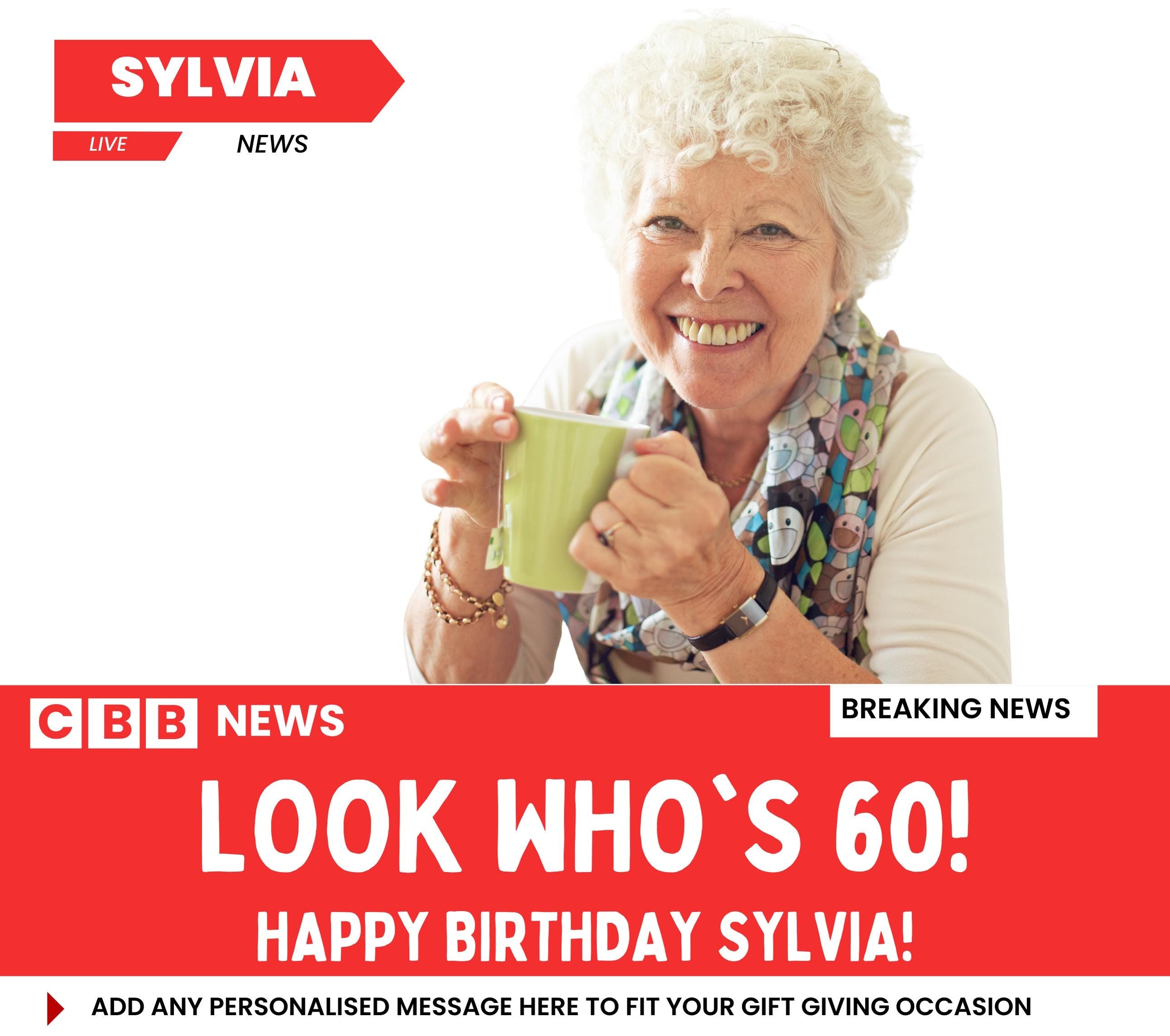 Happy 60th Birthday Soy Wax Candle | Funny 60th Birthday News Style Gift | Custom Photo Message 60th Birthday Candle Etsy