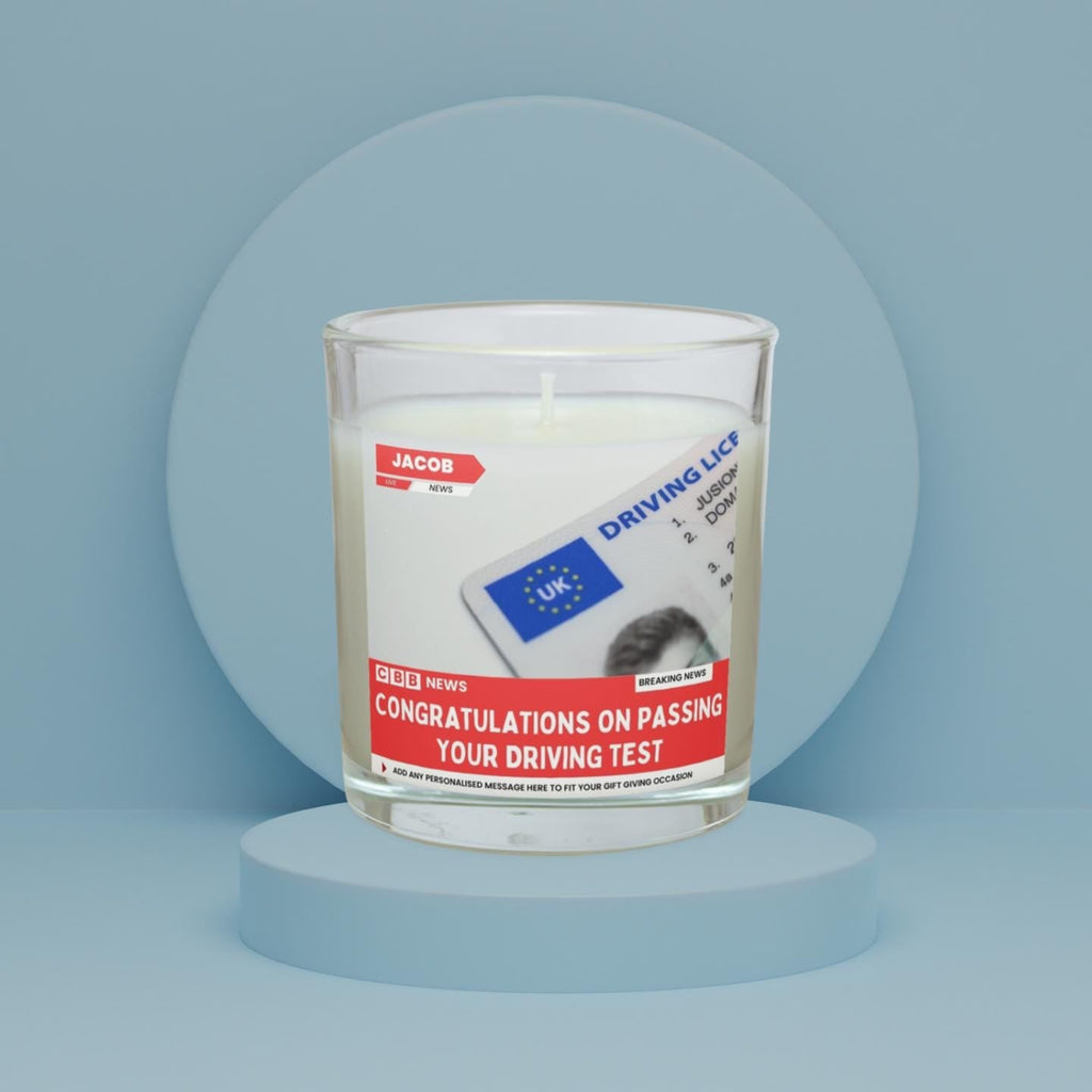 New Driver Personalised Soy Wax Candle | Funny Passed Your Driving Test News | Congratulations New Driver Photo & Message Candle Gift Etsy