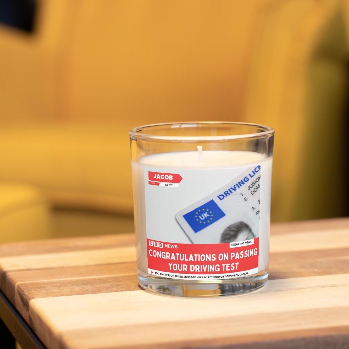 New Driver Personalised Soy Wax Candle | Funny Passed Your Driving Test News | Congratulations New Driver Photo & Message Candle Gift Etsy