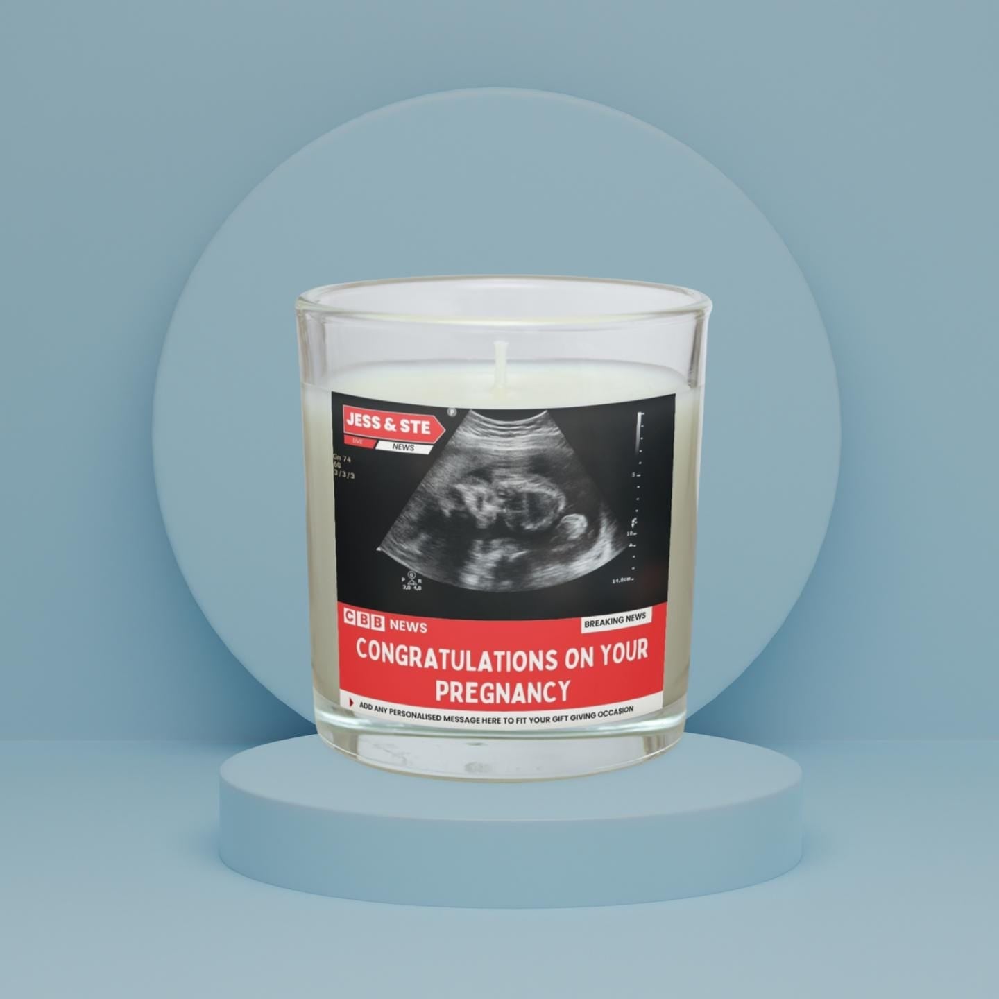 Baby Scan Ultrasound Photo & Message Personalised Candle | Expecting Parents News Novelty Gift Etsy