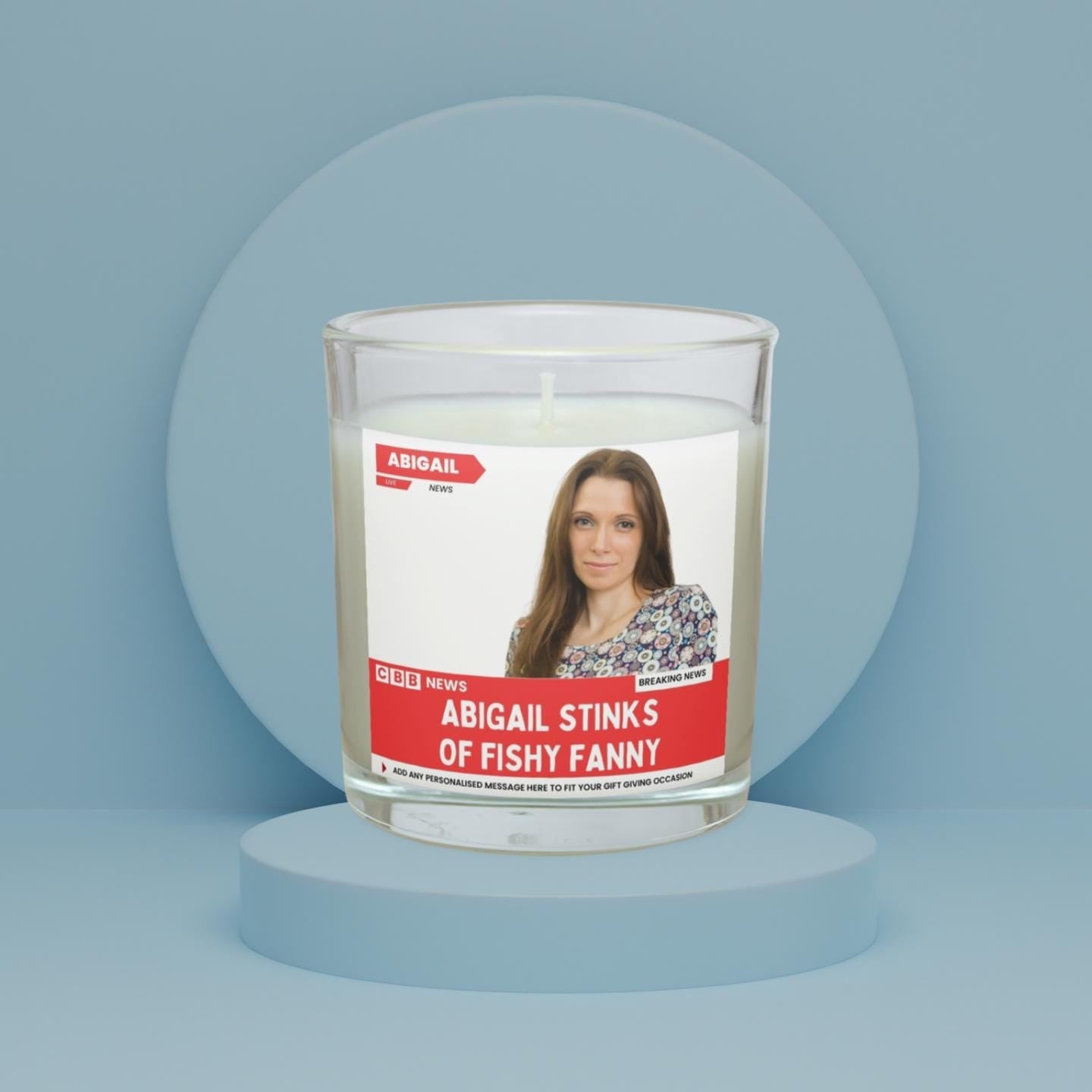Funny Fishy Fanny Photo & Message Personalised Candle | Funny Adult Joke News Style Custom Candle Gift Etsy