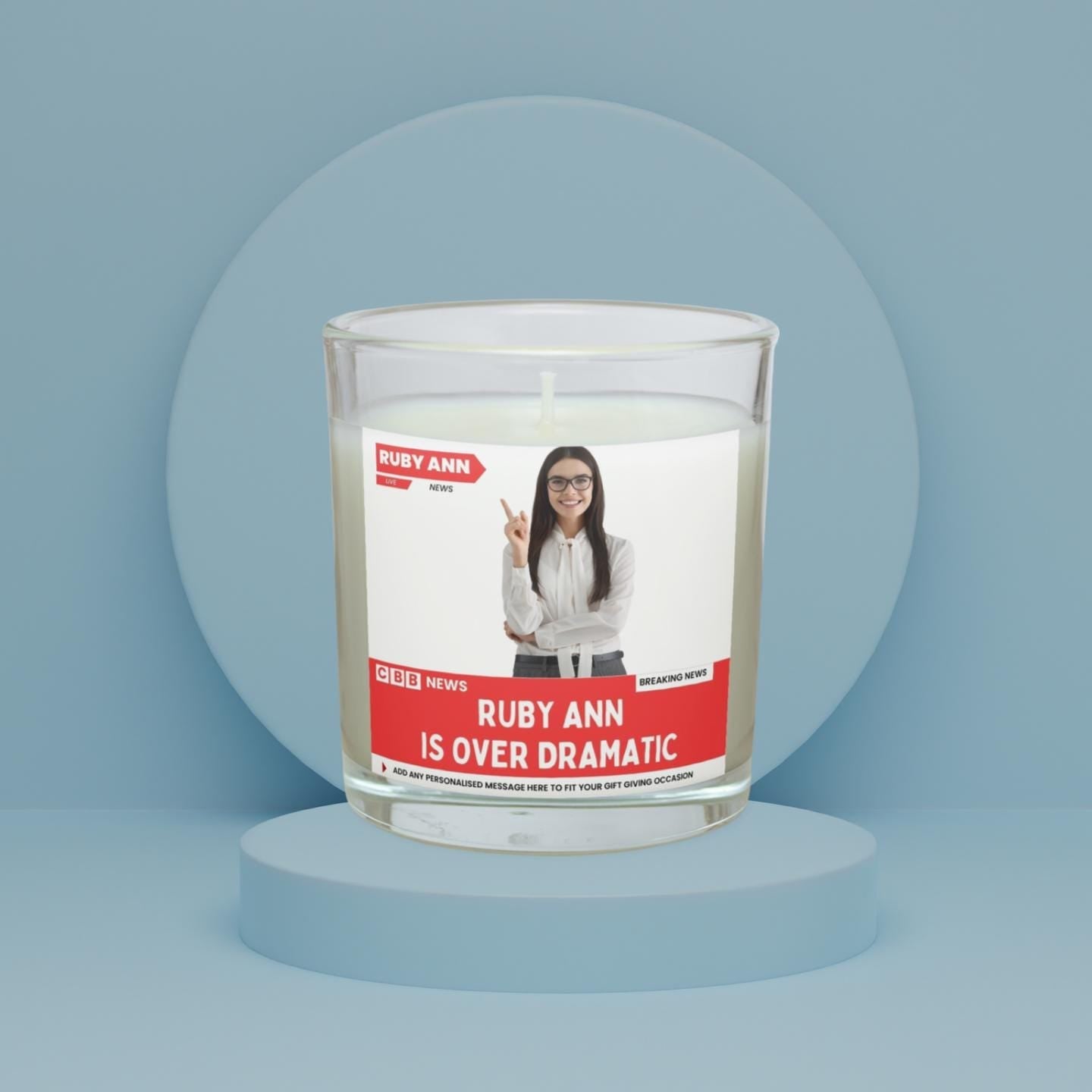 Over Dramatic Photo & Message Personalised Candle | Funny Drama Queen Message Photo Soy Wax Candle Gift Etsy
